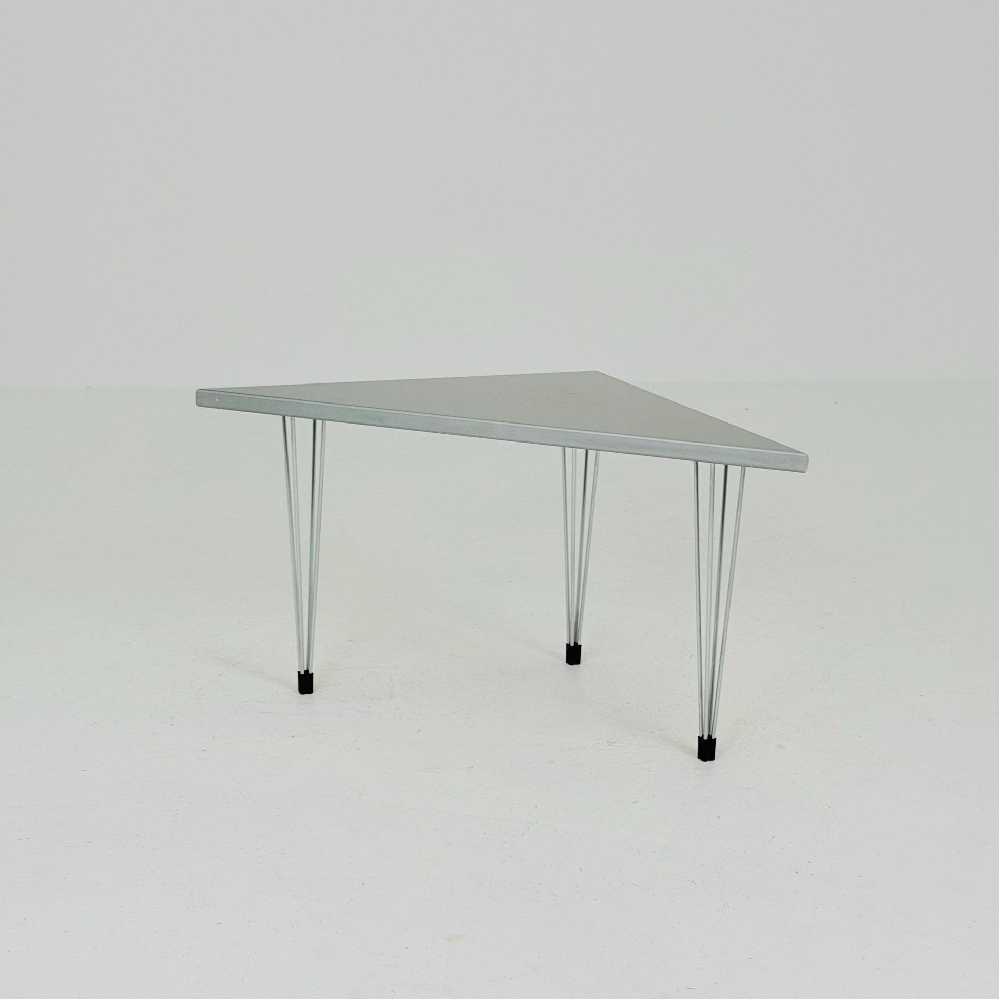 Mid century Vintage Danish Triangular Side Table by Pin Age – Fritz Hansen Design, 1980 Denmark