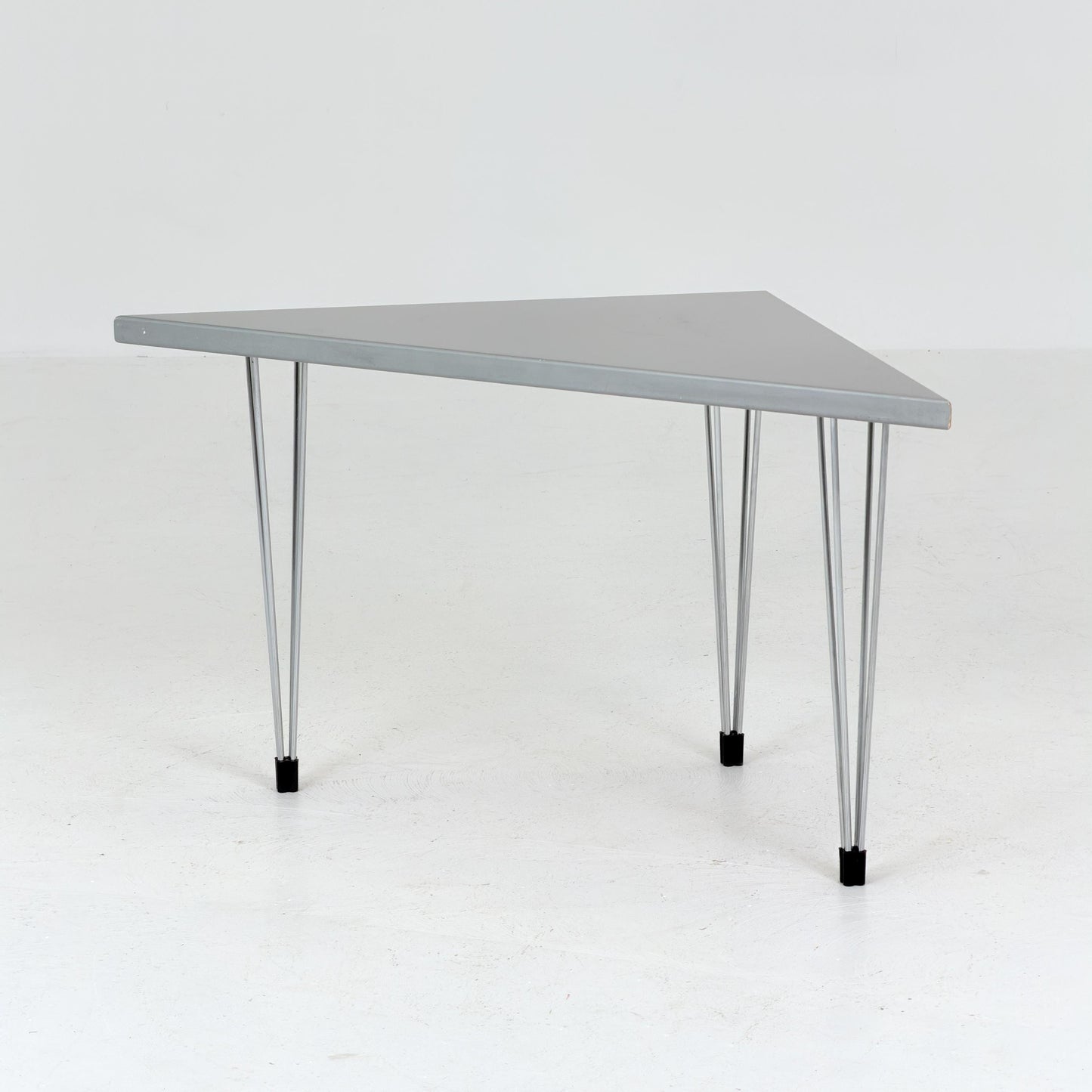 Mid century Vintage Danish Triangular Side Table by Pin Age – Fritz Hansen Design, 1980 Denmark