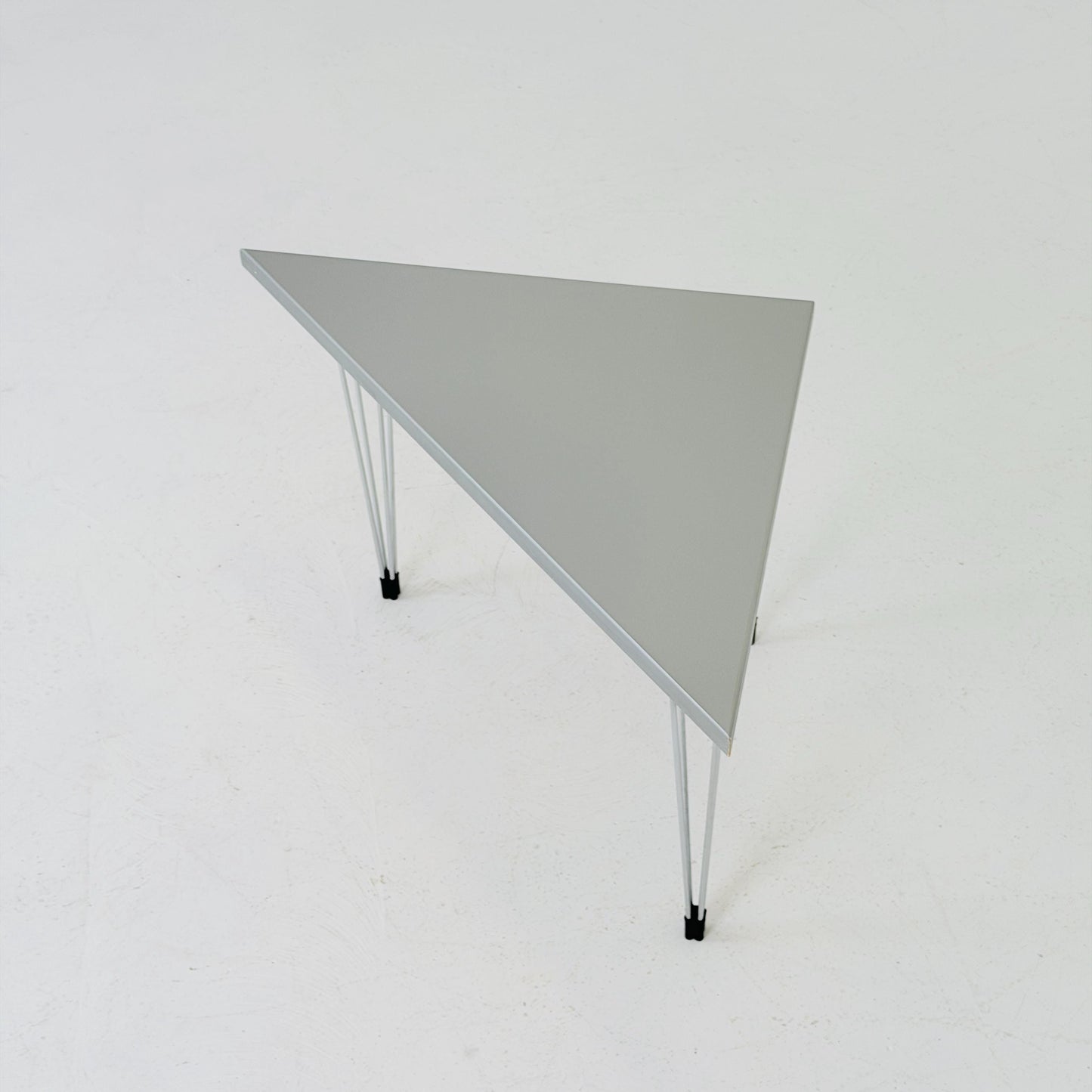 Mid century Vintage Danish Triangular Side Table by Pin Age – Fritz Hansen Design, 1980 Denmark