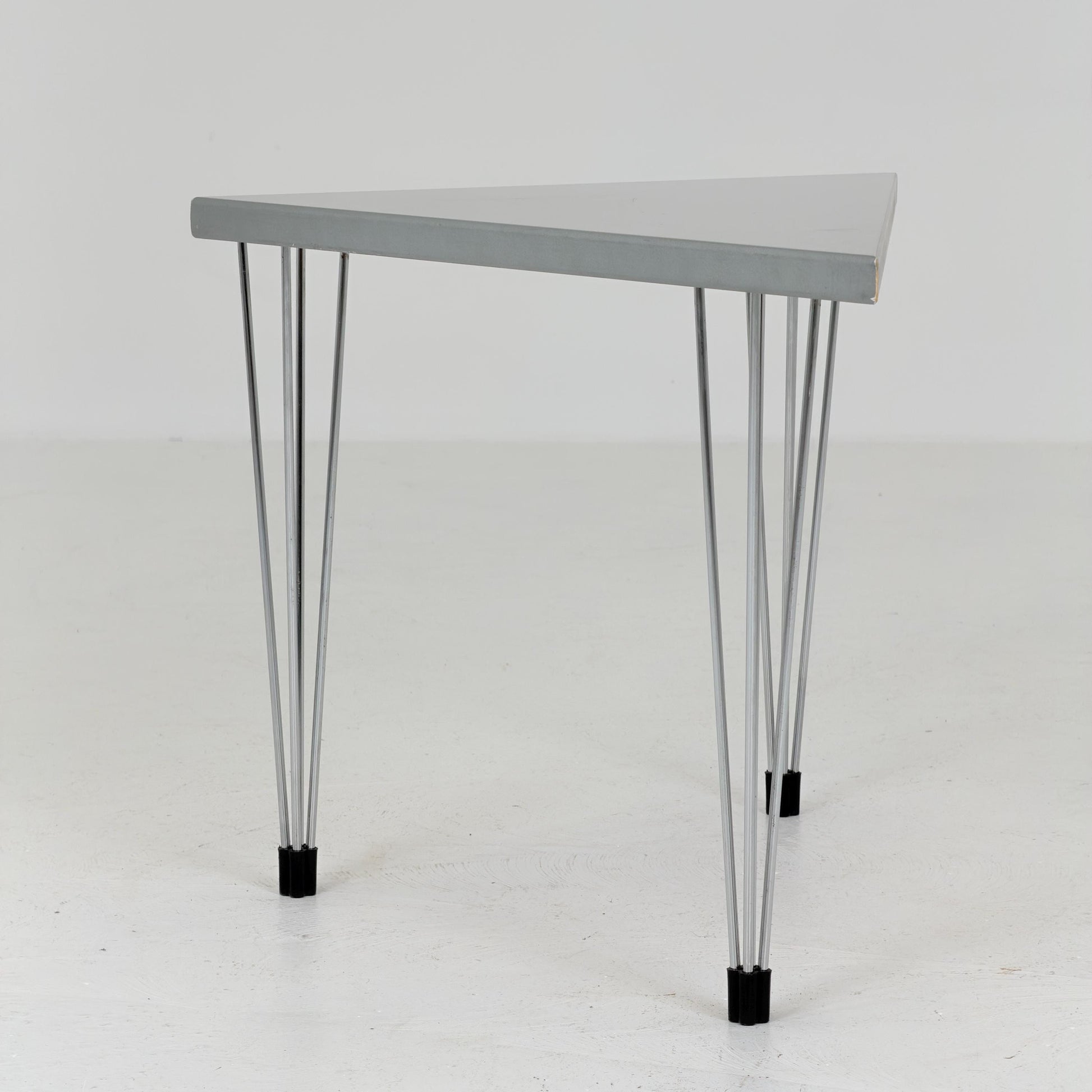 Mid century Vintage Danish Triangular Side Table by Pin Age – Fritz Hansen Design, 1980 Denmark