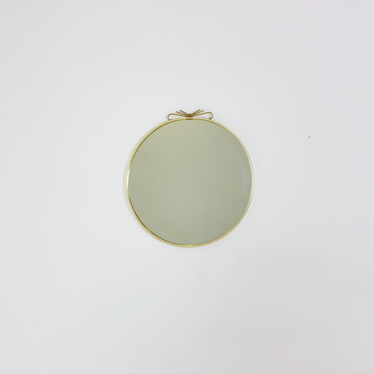 Mid-Century Modern Brass Wall Mirror by Lenz, Lenzgold, 1960s Germany