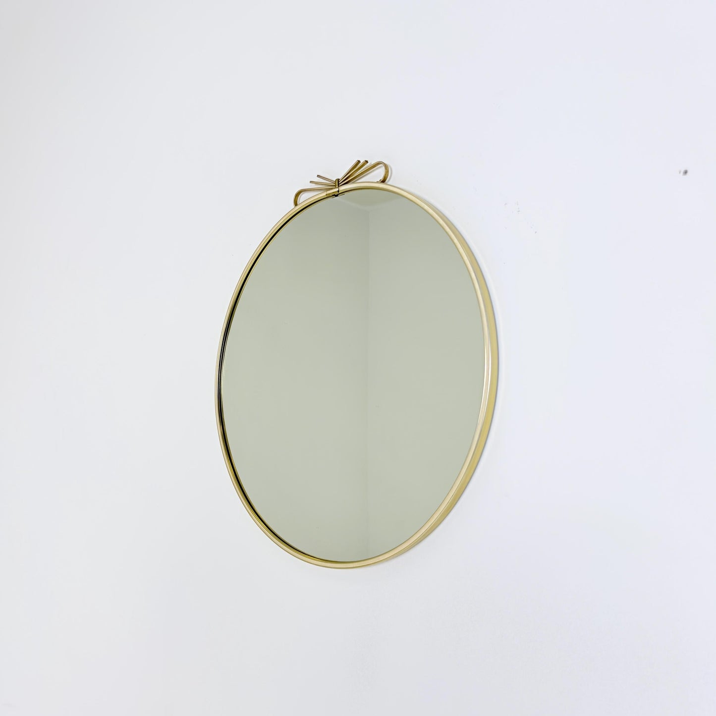 Mid-Century Modern Brass Wall Mirror by Lenz, Lenzgold, 1960s Germany