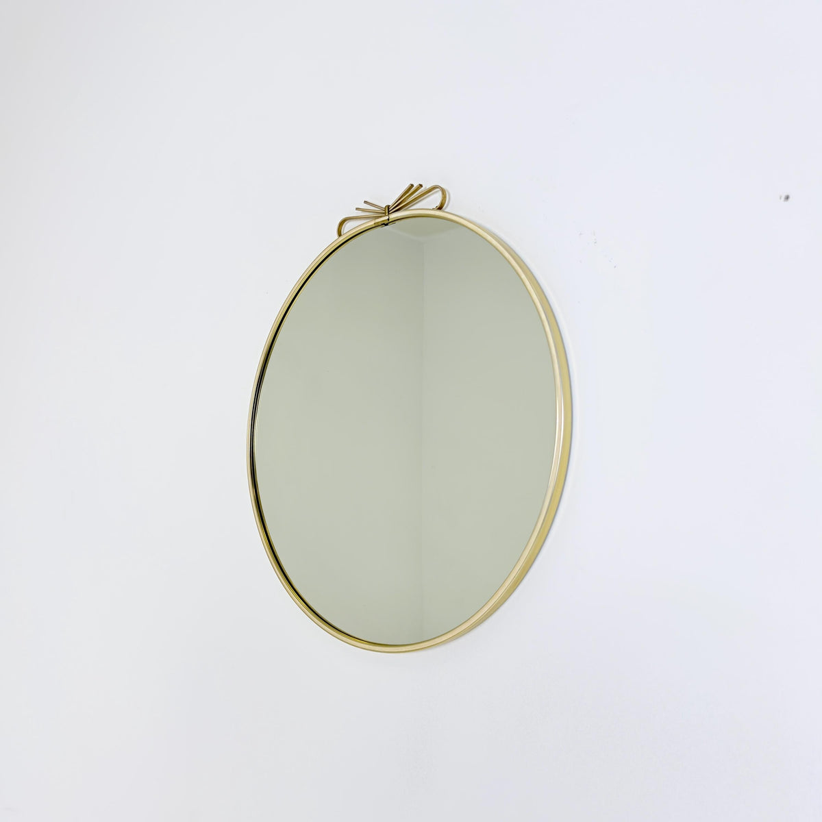 Mid-Century Modern Brass Wall Mirror by Lenz, Lenzgold, 1960s Germany