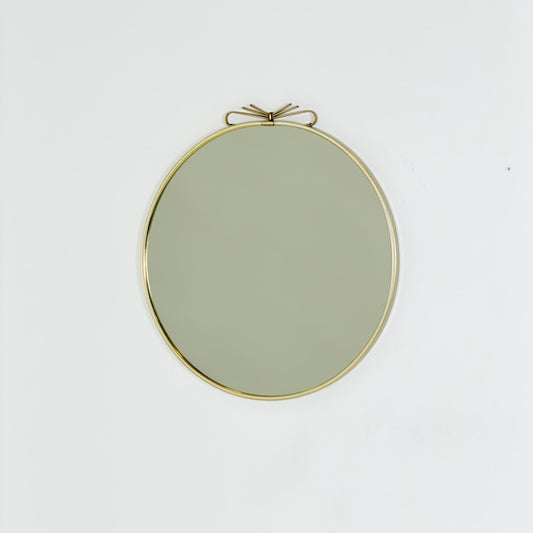Mid-Century Modern Brass Wall Mirror by Lenz, Lenzgold, 1960s Germany