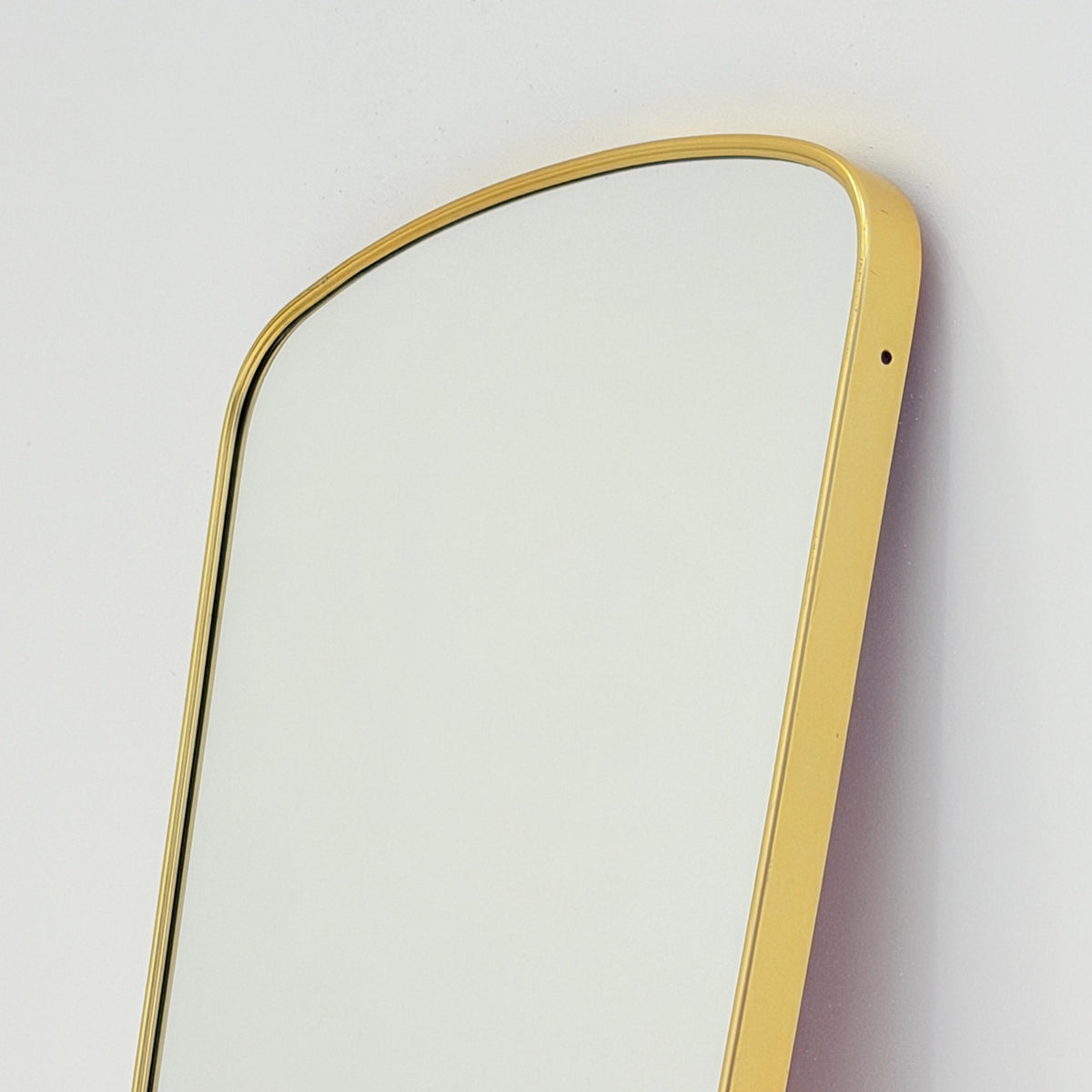 Rare Mid-Century Modern brass kidney Wall Mirror – by Arax zierspiegep western Germany, 1960s