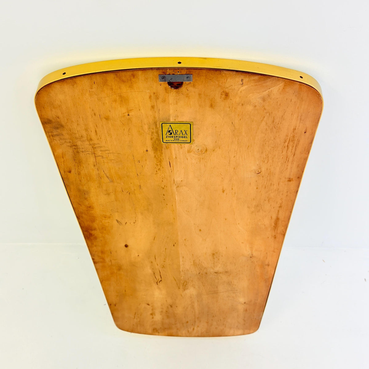 Rare Mid-Century Modern brass kidney Wall Mirror – by Arax zierspiegep western Germany, 1960s