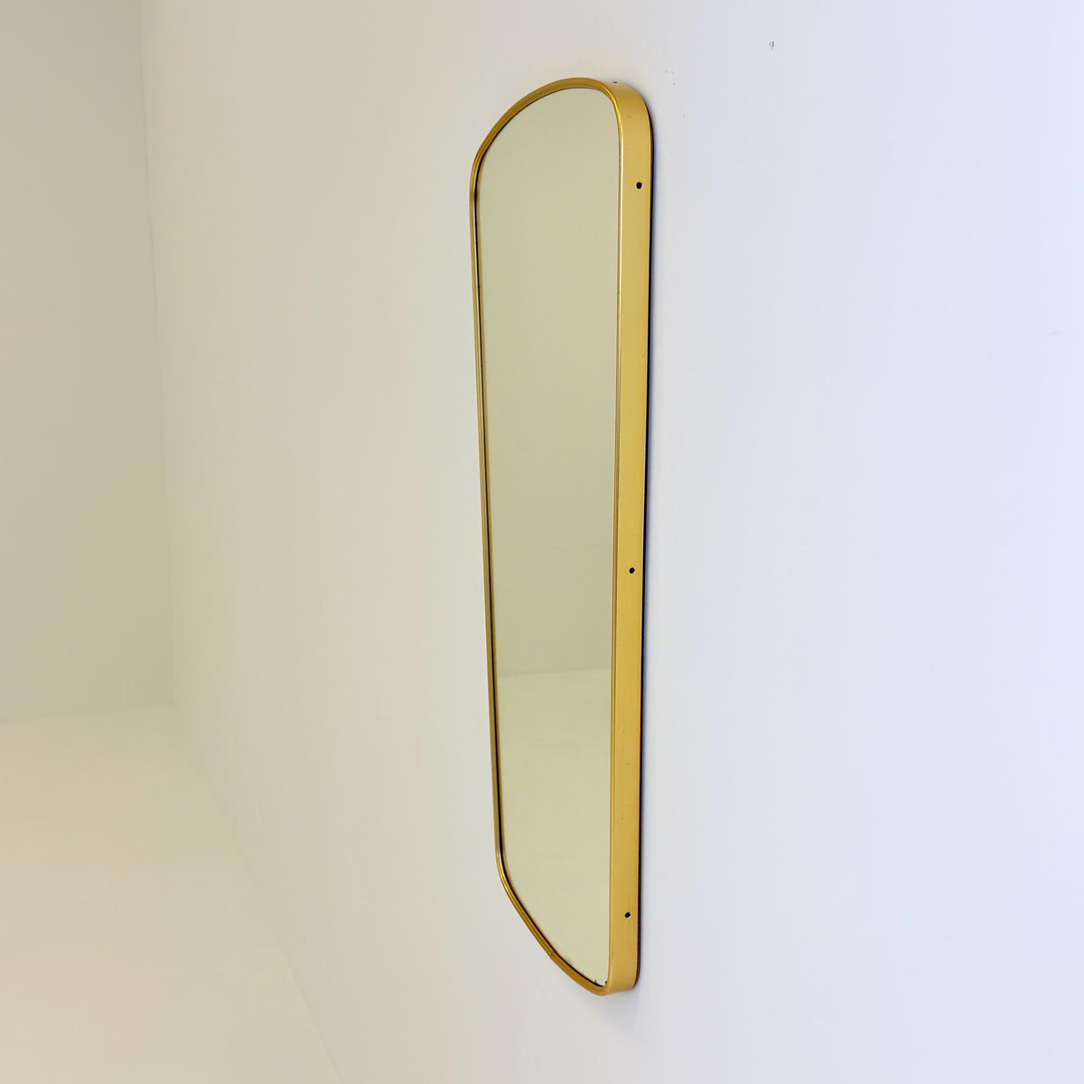 Rare Mid-Century Modern brass kidney Wall Mirror – by Arax zierspiegep western Germany, 1960s