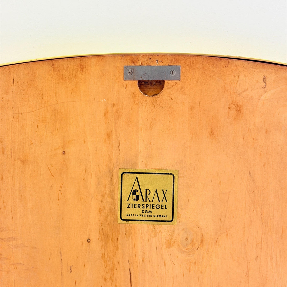 Rare Mid-Century Modern brass kidney Wall Mirror – by Arax zierspiegep western Germany, 1960s