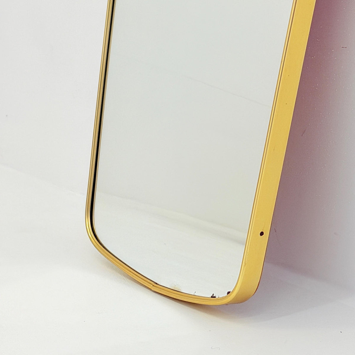 Rare Mid-Century Modern brass kidney Wall Mirror – by Arax zierspiegep western Germany, 1960s