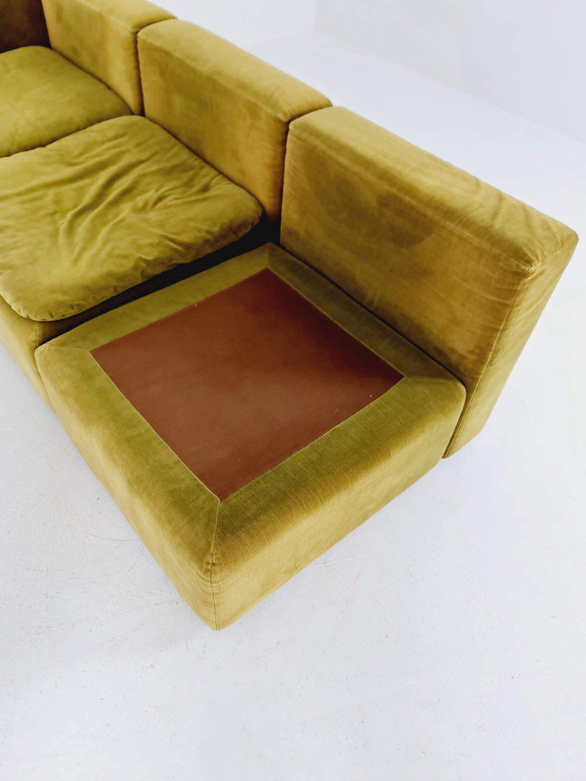 Cor modular mid century green sofa/couch, 1970s, set of 3