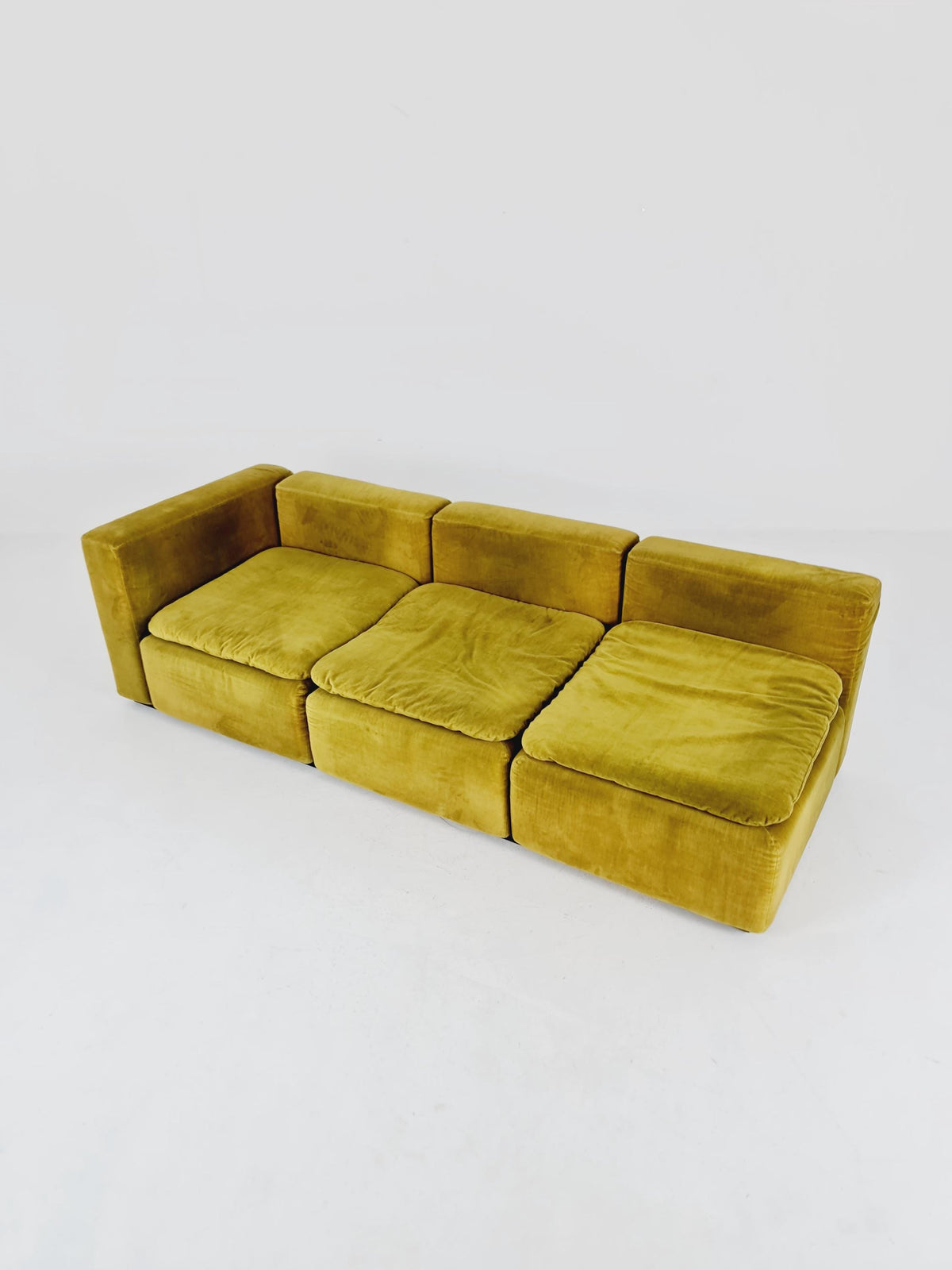 Cor modular mid century green sofa/couch, 1970s, set of 3