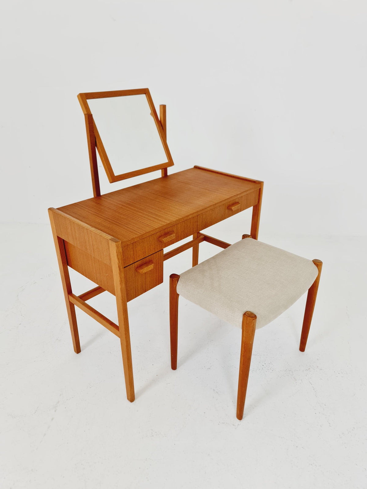 Mid Century Modern Danish Teak vanity table make up table , 1960s
