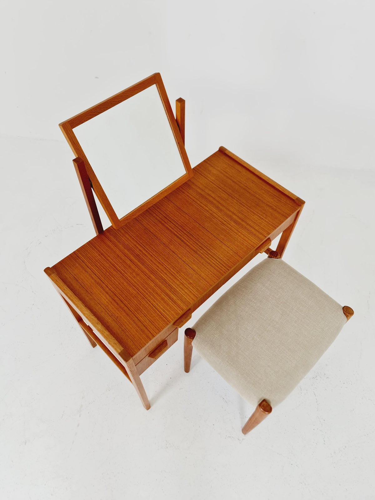 Mid Century Modern Danish Teak vanity table make up table , 1960s