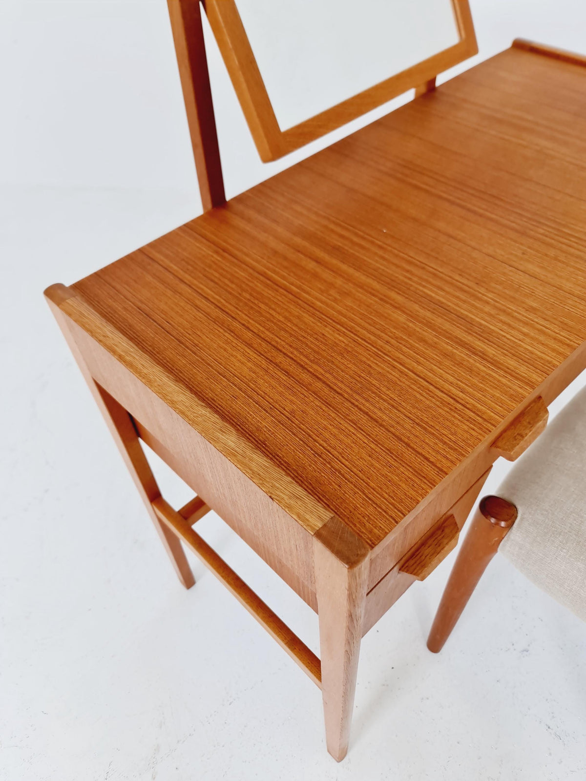 Mid Century Modern Danish Teak vanity table make up table , 1960s
