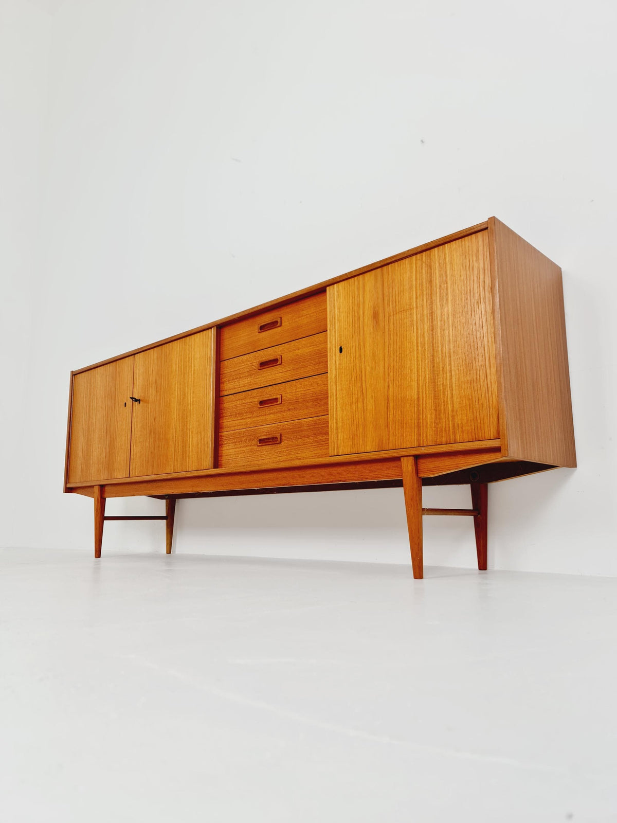 Mid century Modern German teak sideboard by WK möbel, 1960s
