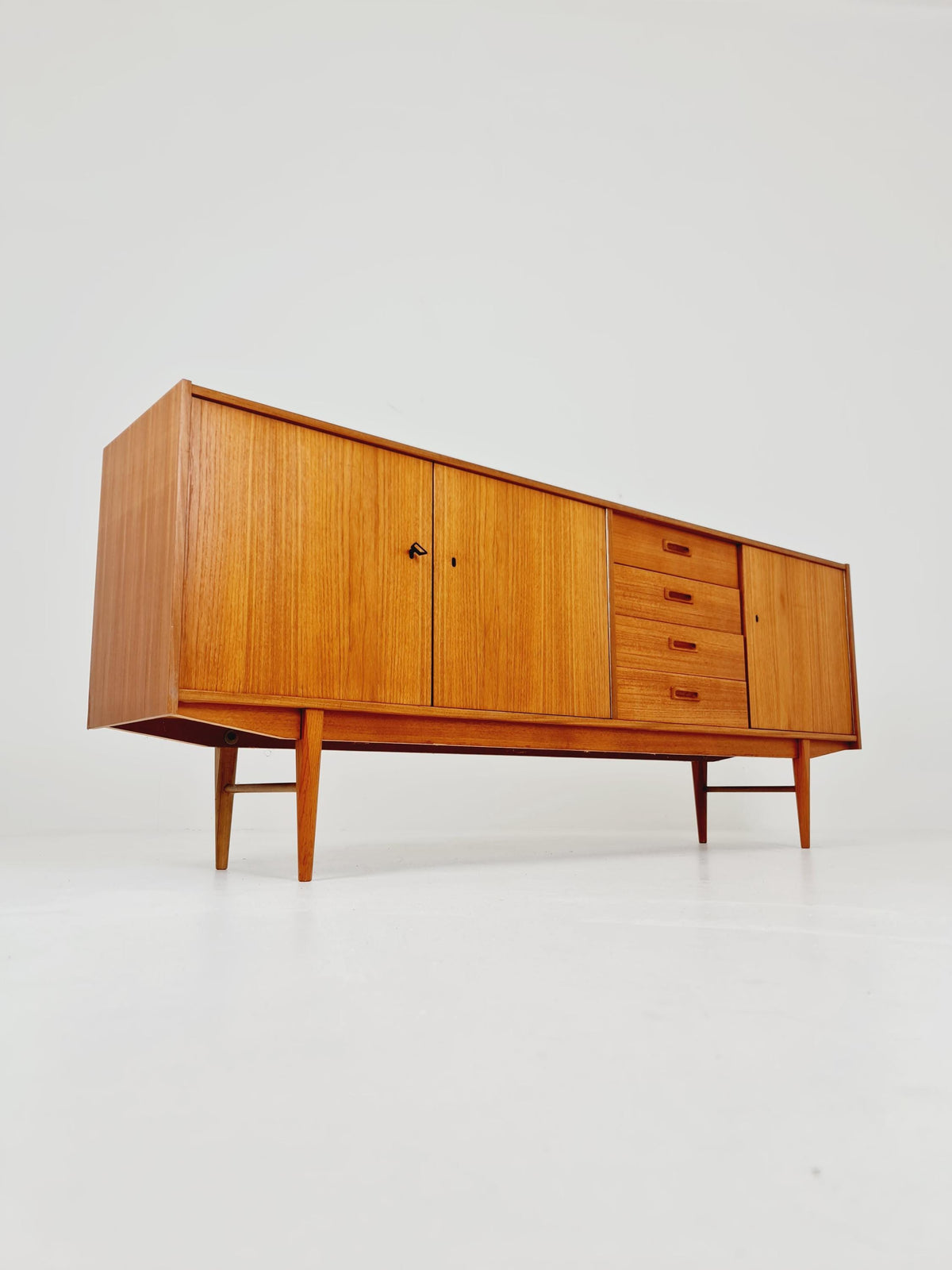 Mid century Modern German teak sideboard by WK möbel, 1960s