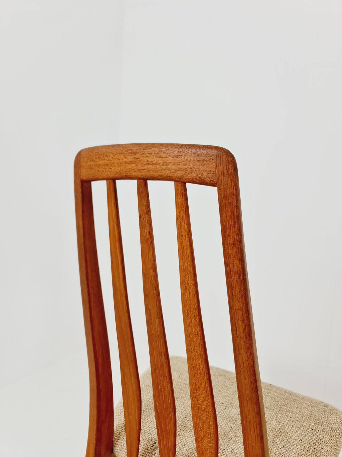 Midcentury teak Dining Eva chairs by Niels Koefoed for Koefoeds Hornslet 1960s, set of 6