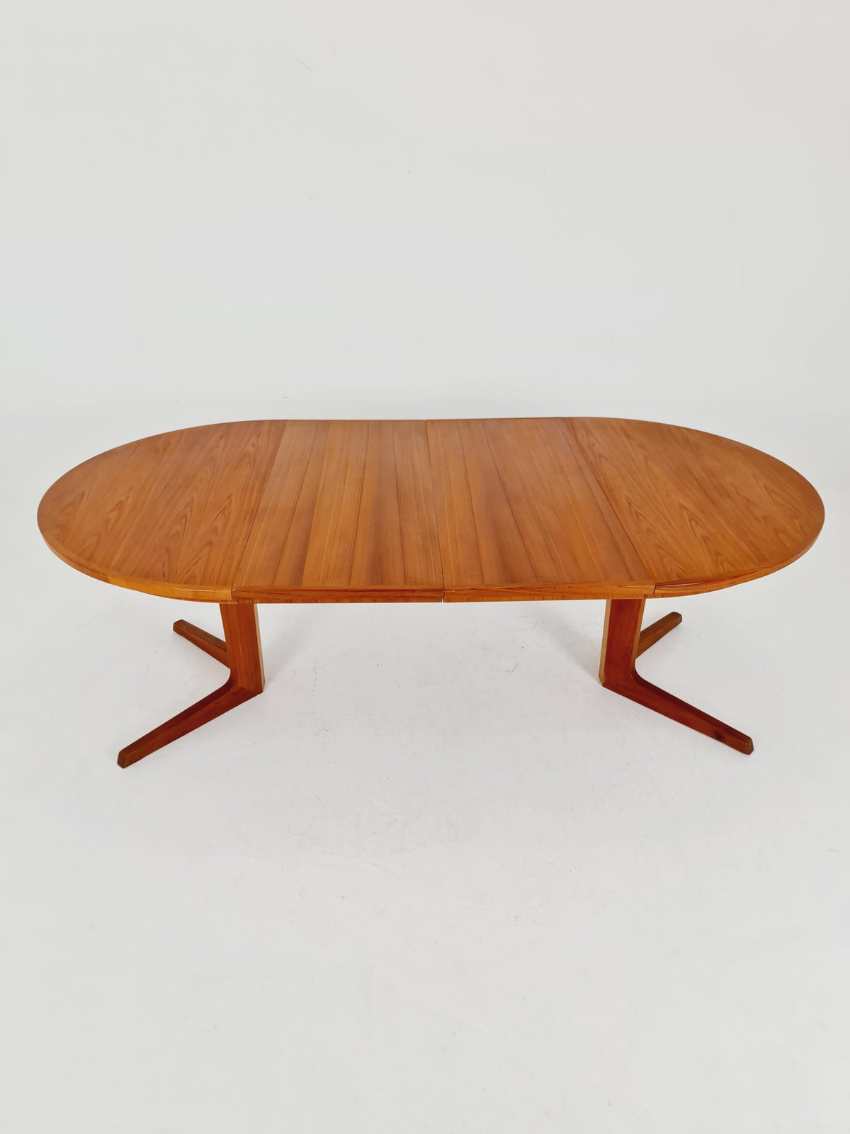 Mid century extendable Danish Modern Solid Teak XL dining table by Berhard Pedersen &Son , 1970s