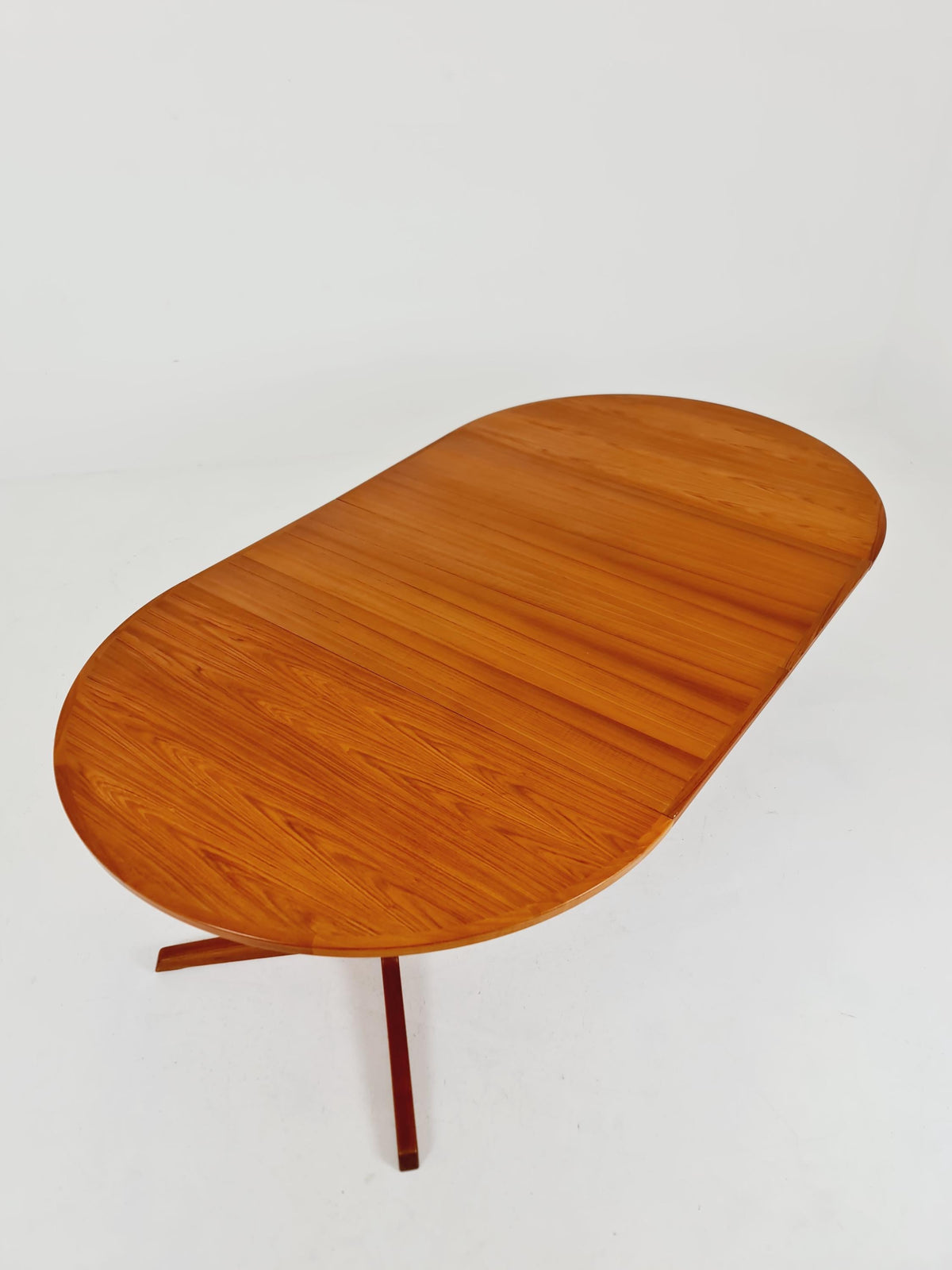 Mid century extendable Danish Modern Solid Teak XL dining table by Berhard Pedersen &Son , 1970s