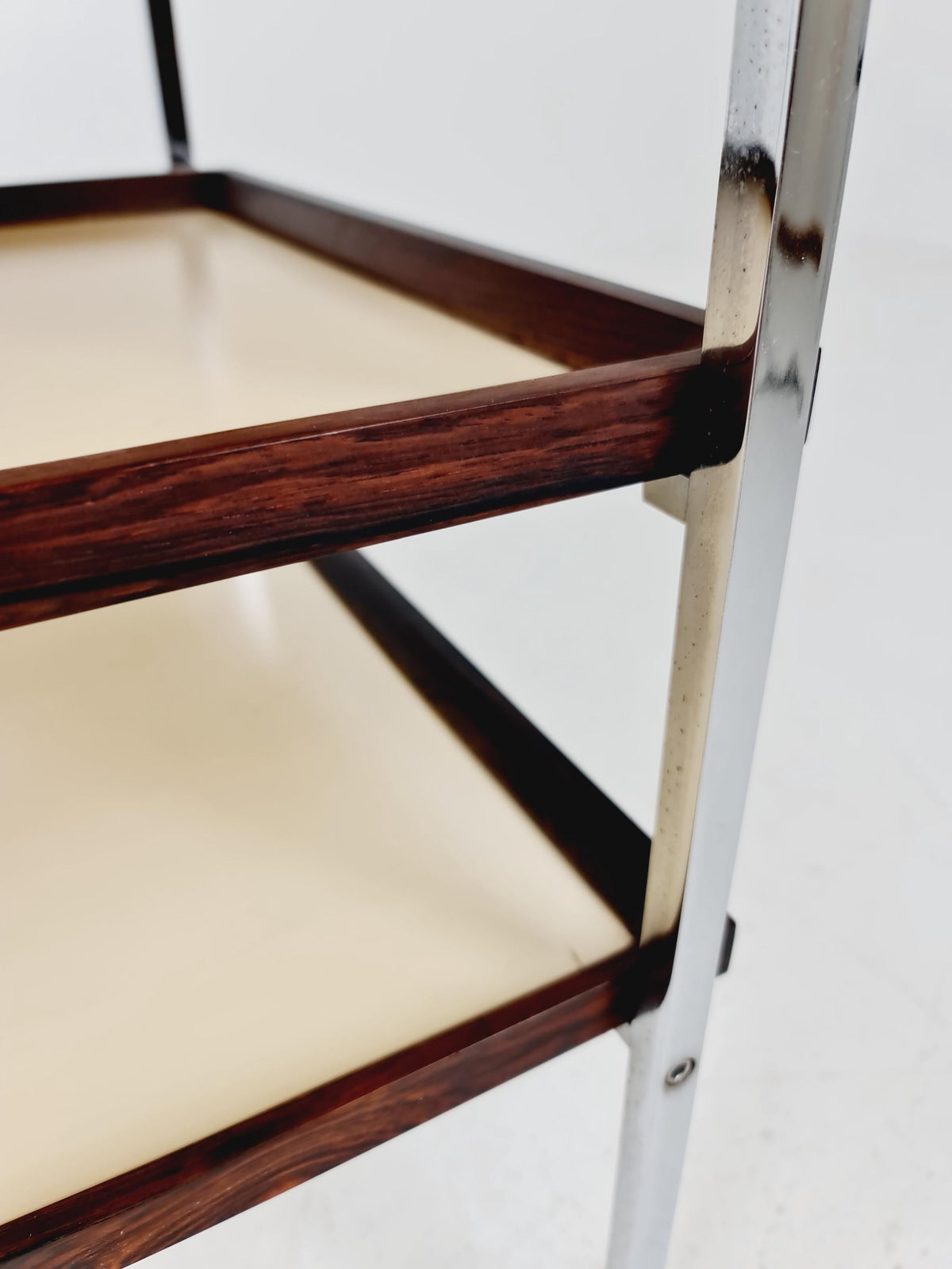 Rare Vintage Danish mid century trolley bar cart by Poul Nørreklit for cabinetmaker E. Pedersen 1960s