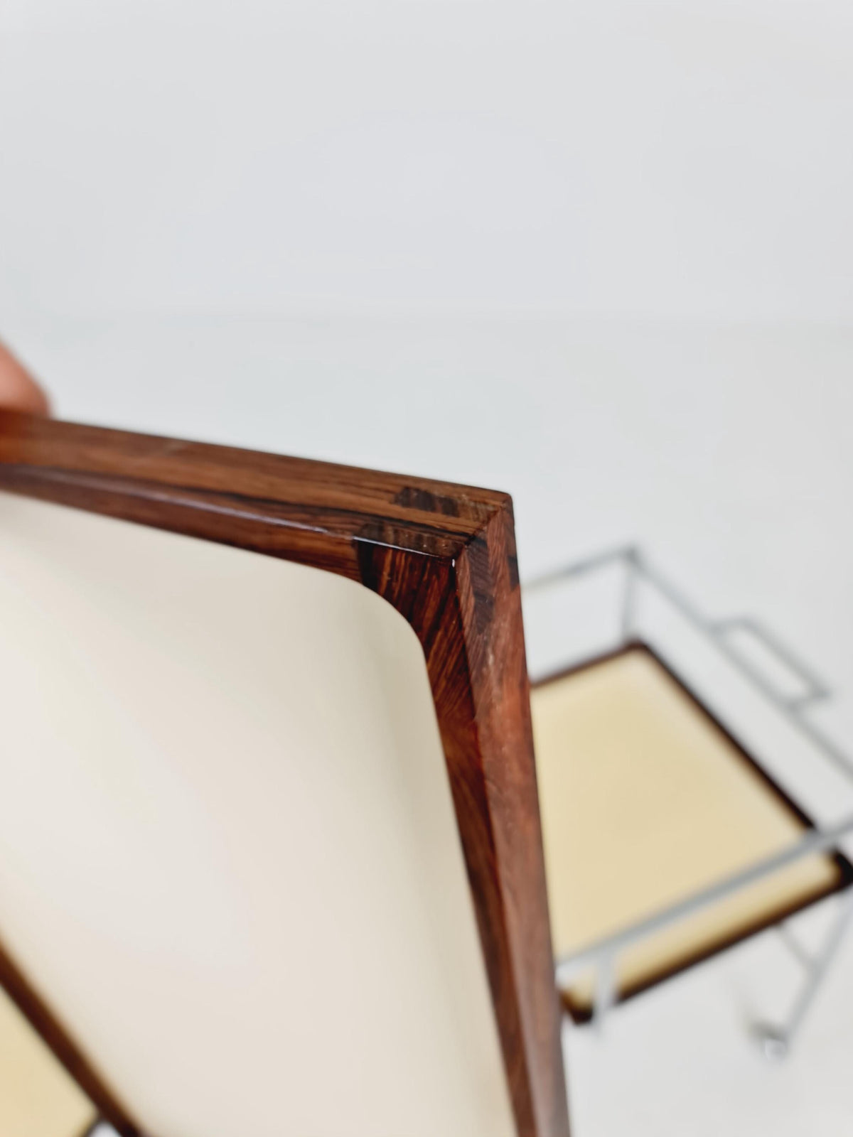 Rare Vintage Danish mid century trolley bar cart by Poul Nørreklit for cabinetmaker E. Pedersen 1960s