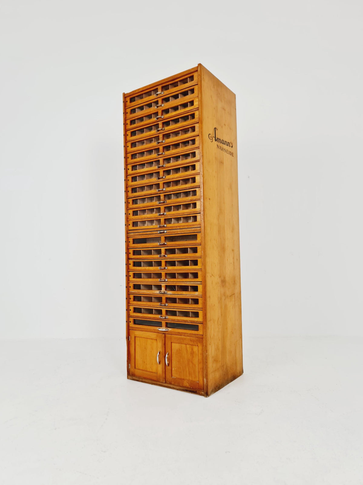 Mid century Bauhaus German Haberdashery cabinet in Wood , 1930s