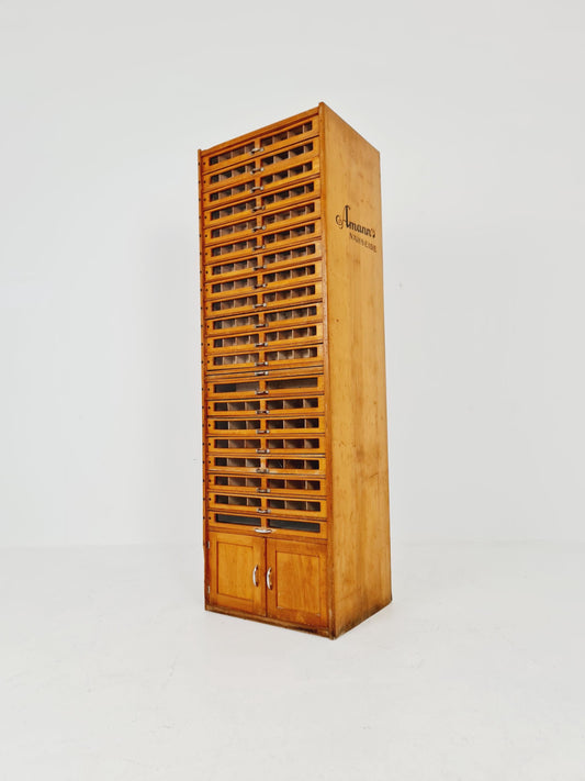 Mid century Bauhaus German Haberdashery cabinet in Wood , 1930s