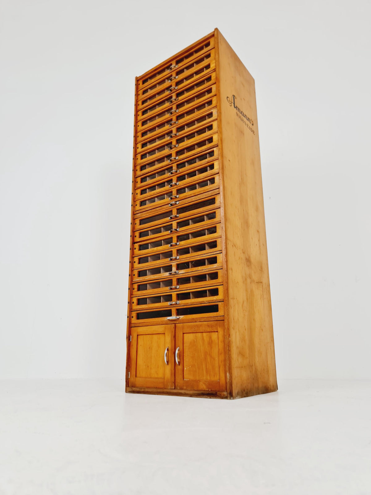 Mid century Bauhaus German Haberdashery cabinet in Wood , 1930s