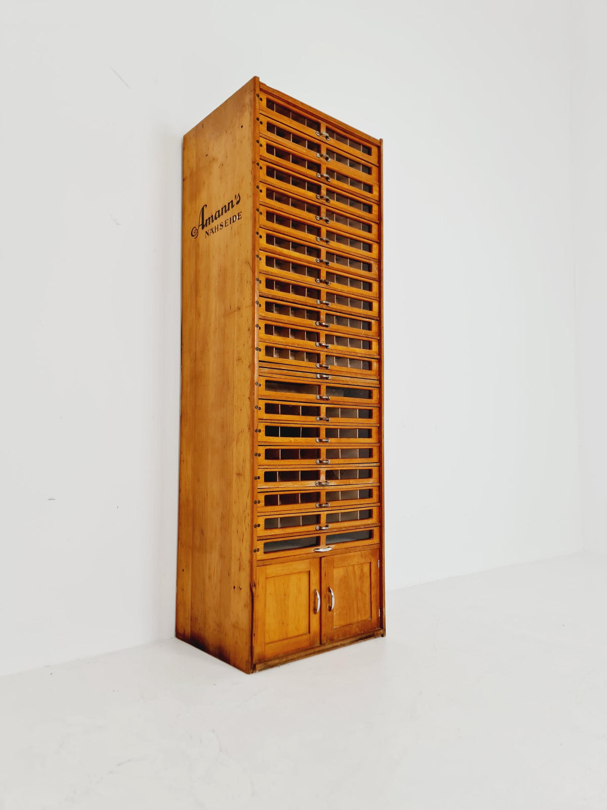 Mid century Bauhaus German Haberdashery cabinet in Wood , 1930s