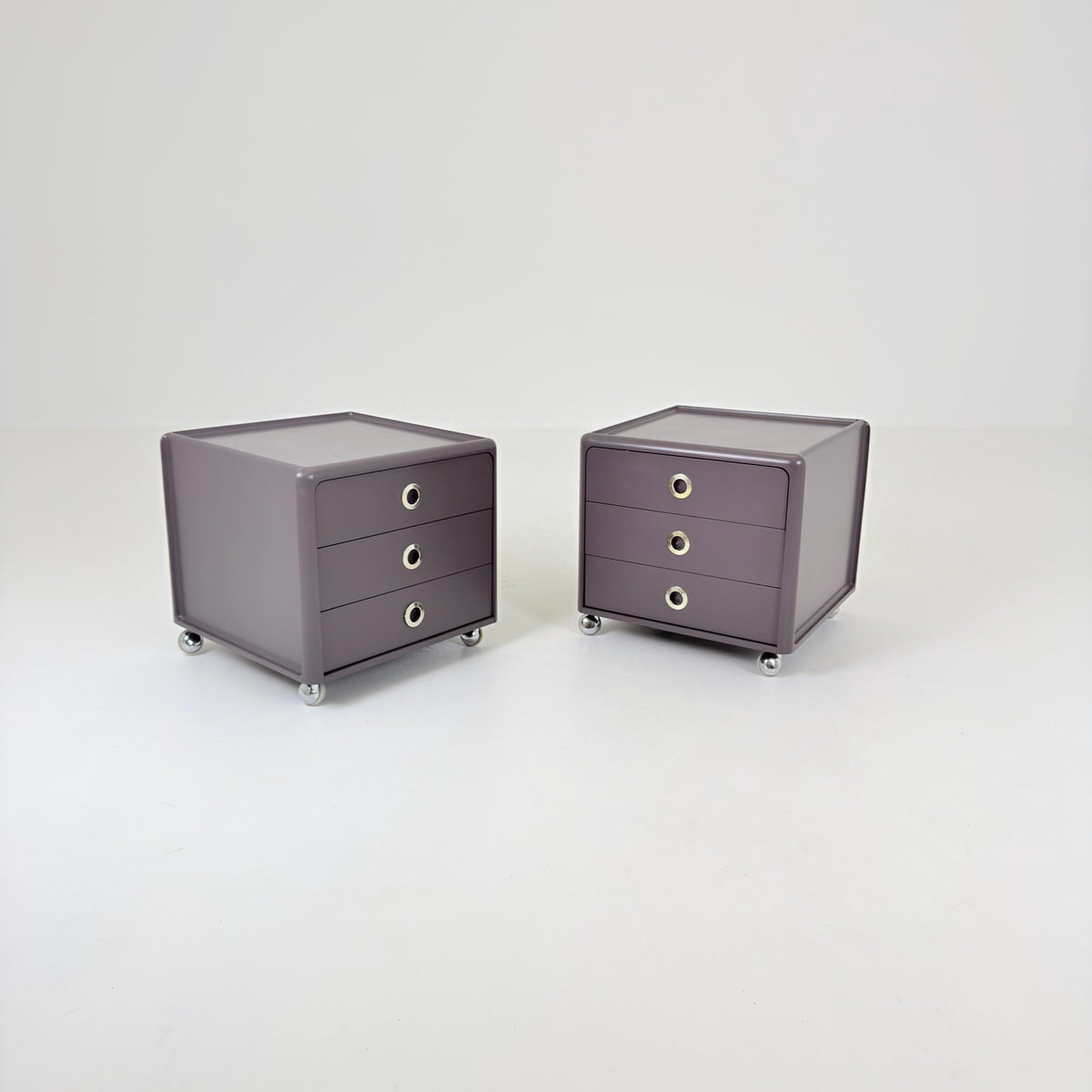 Rare Set of 2 Mid-Century Space Age Nightstands by Peter Ghyczy for Horn Collection, Germany, 1970s