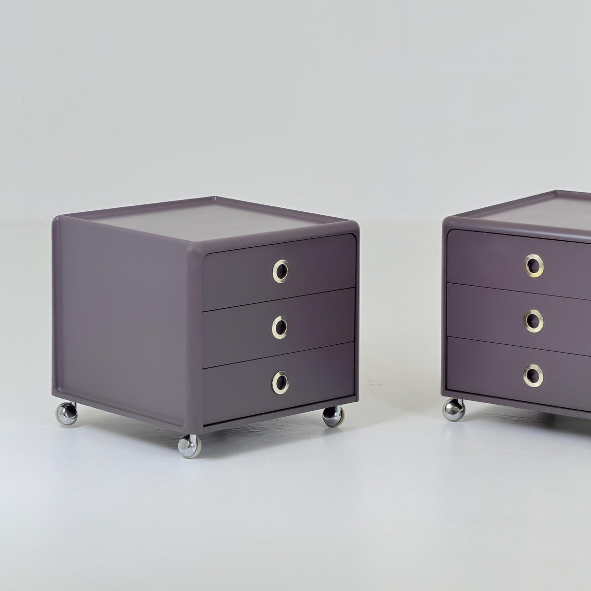 Rare Set of 2 Mid-Century Space Age Nightstands by Peter Ghyczy for Horn Collection, Germany, 1970s