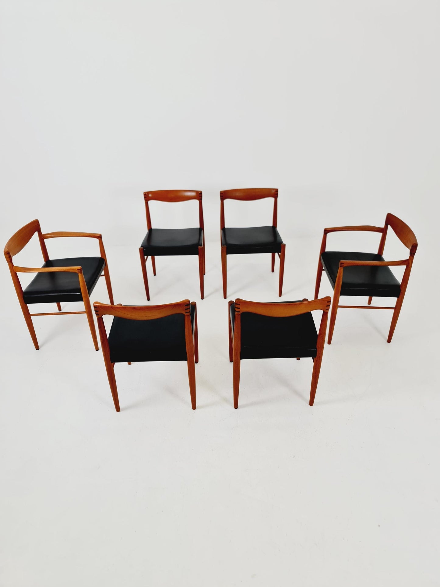 Danish teak dining chairs by H. W. Klein for Bramin, 1960s, set of 6
