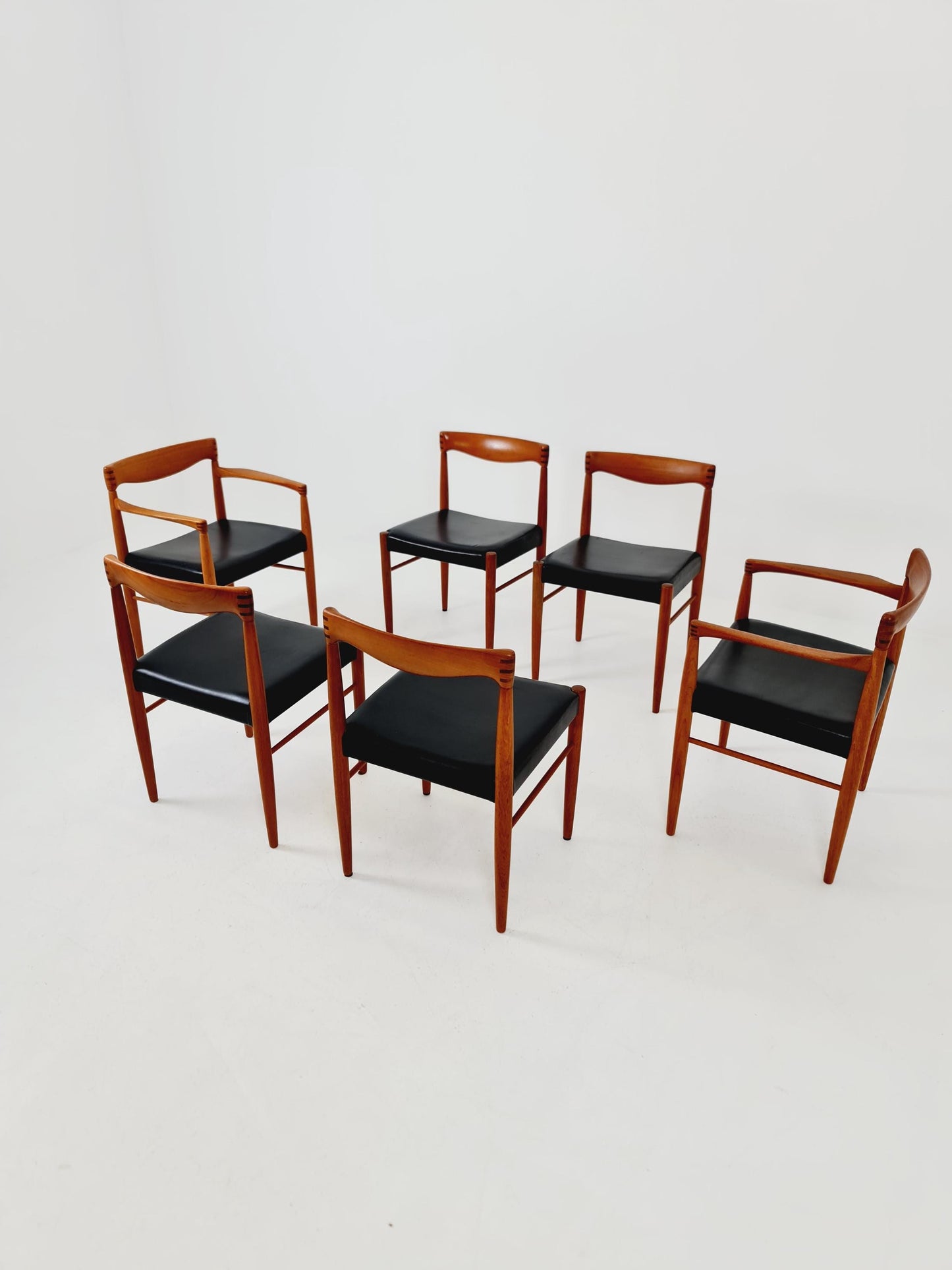 Danish teak dining chairs by H. W. Klein for Bramin, 1960s, set of 6