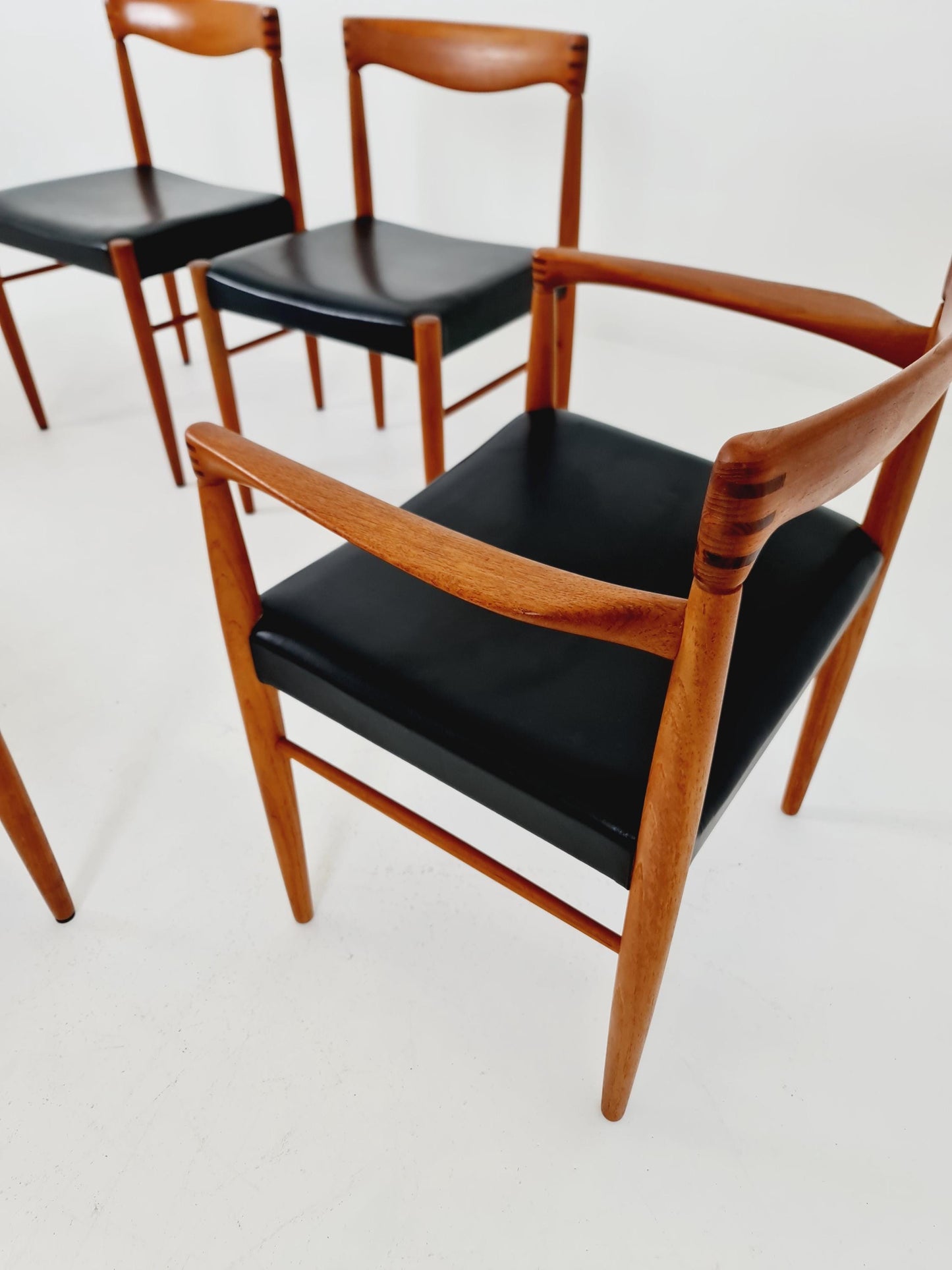 Danish teak dining chairs by H. W. Klein for Bramin, 1960s, set of 6