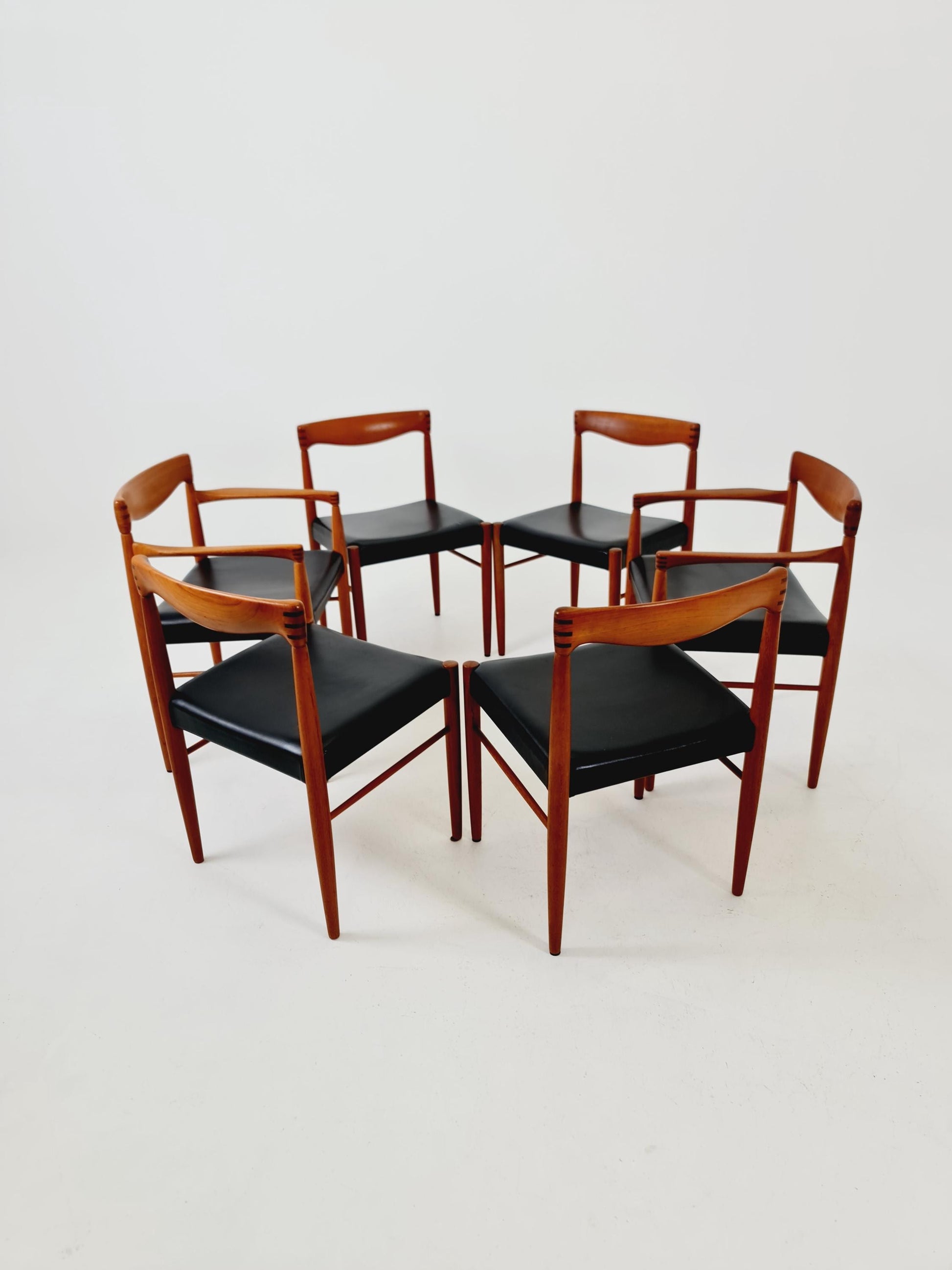 Danish teak dining chairs by H. W. Klein for Bramin, 1960s, set of 6