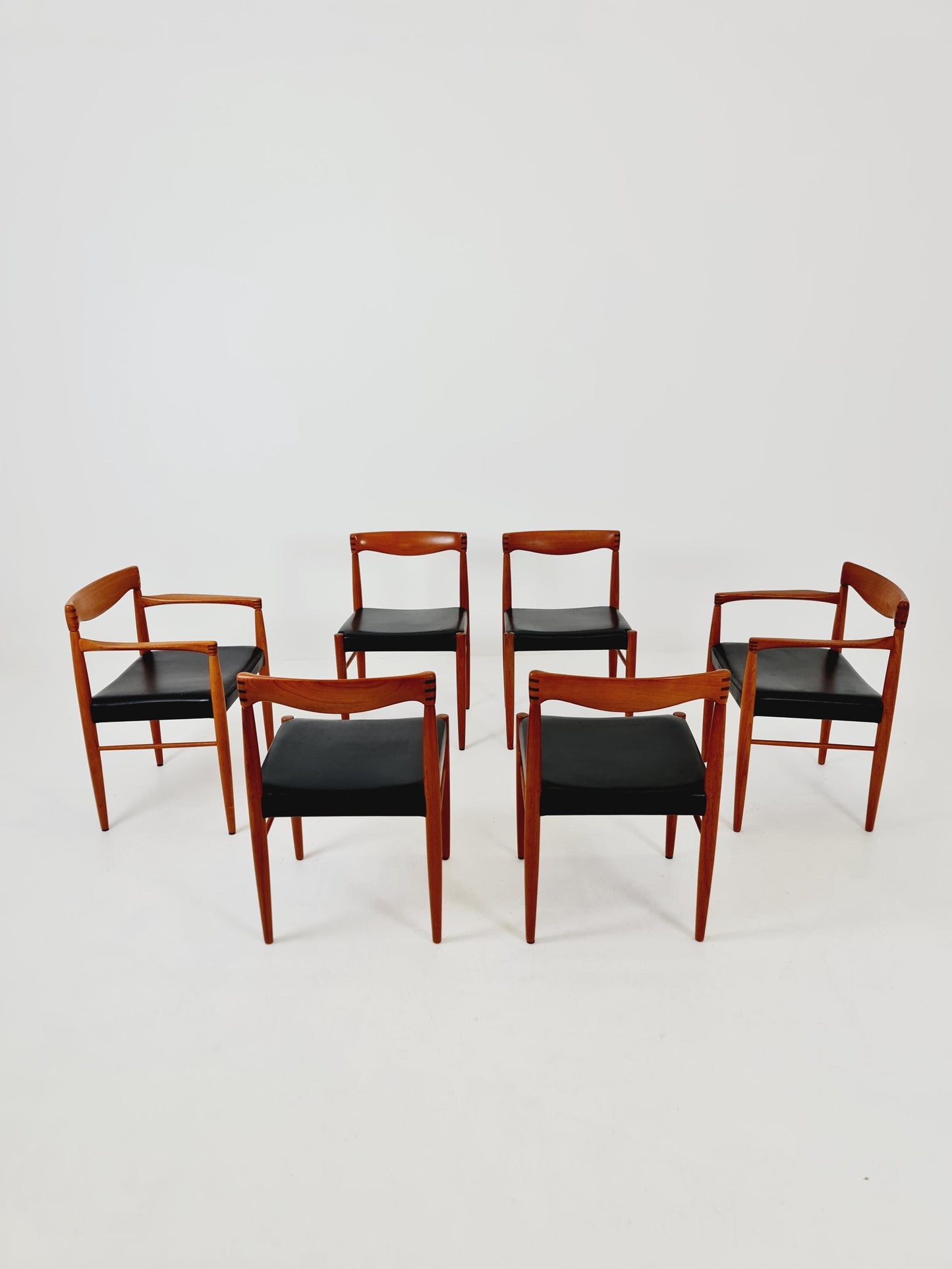 Danish teak dining chairs by H. W. Klein for Bramin, 1960s, set of 6