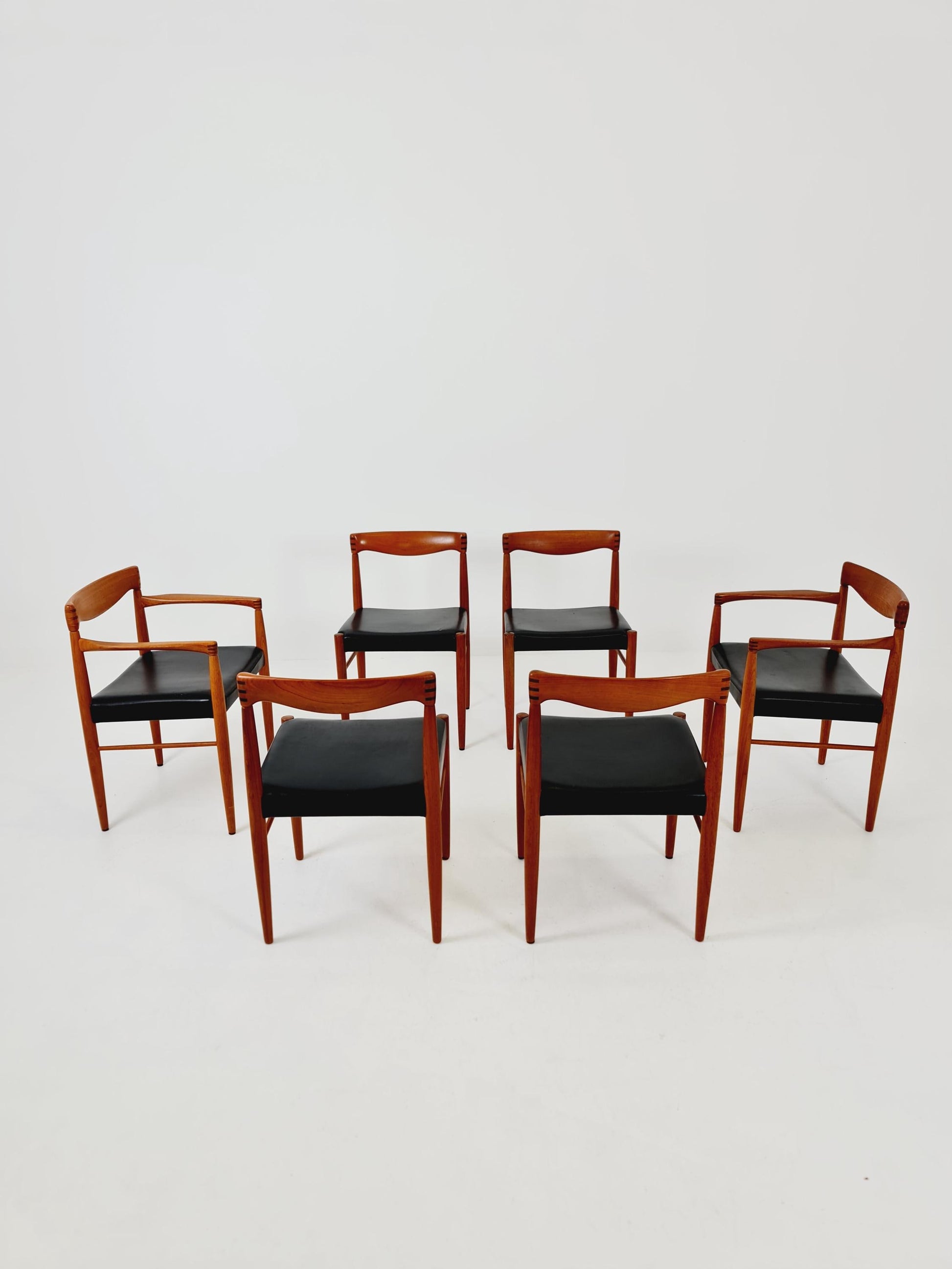 Danish teak dining chairs by H. W. Klein for Bramin, 1960s, set of 6