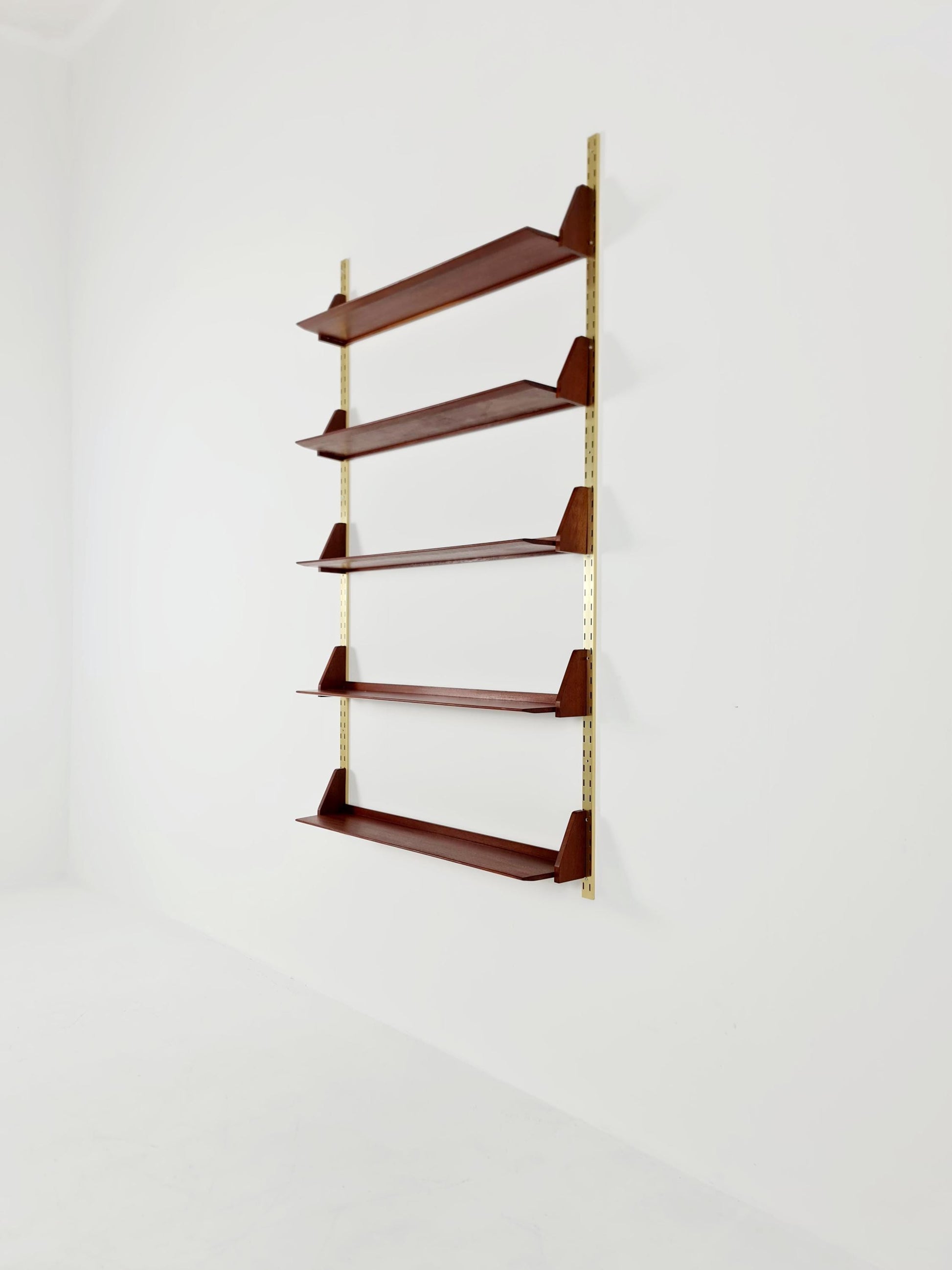Mid century German Solid teak shelf-system by WK Möbel, 1950s