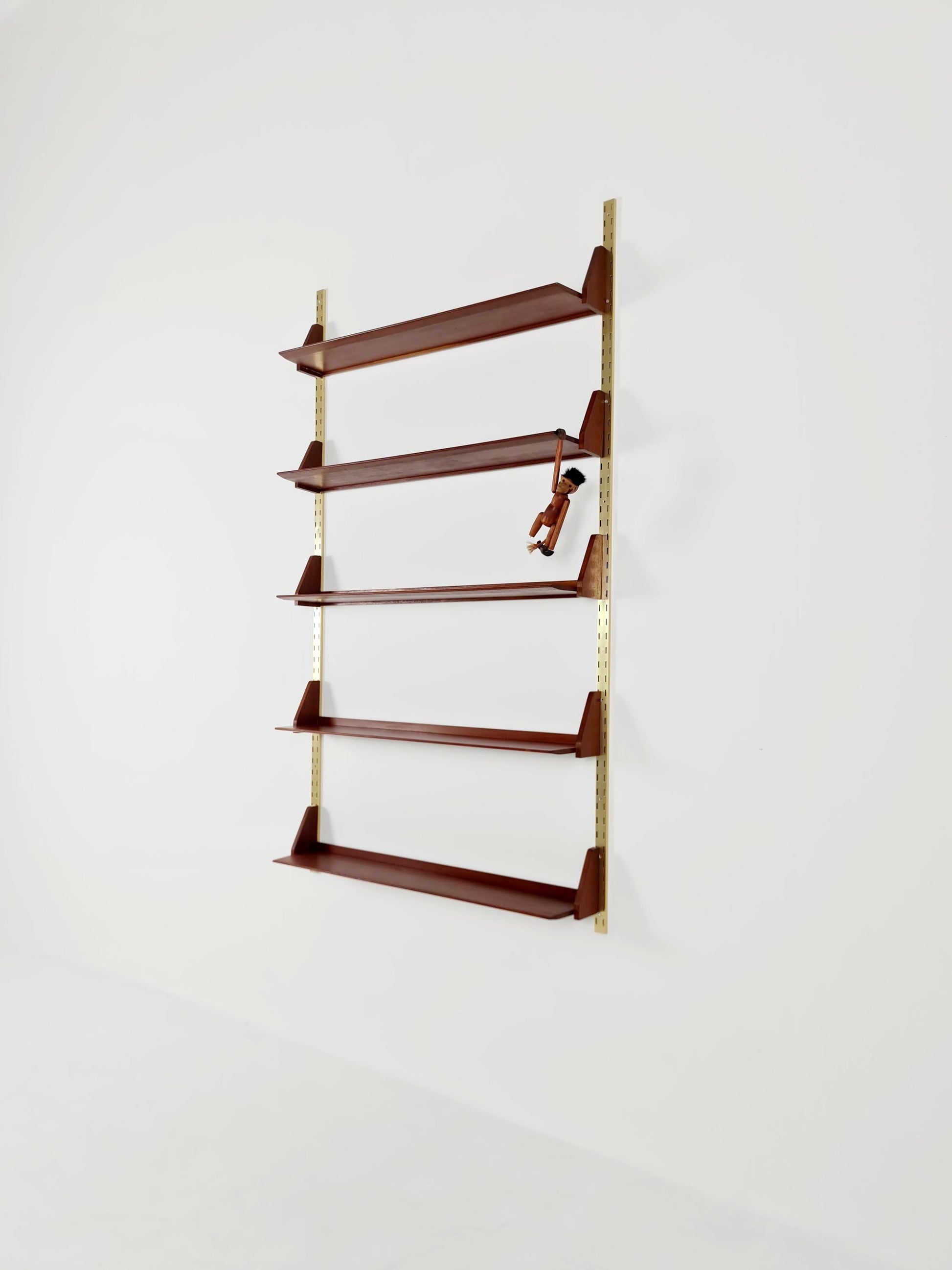 Mid century German Solid teak shelf-system by WK Möbel, 1950s
