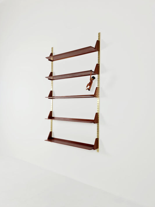 Mid century German Solid teak shelf-system by WK Möbel, 1950s