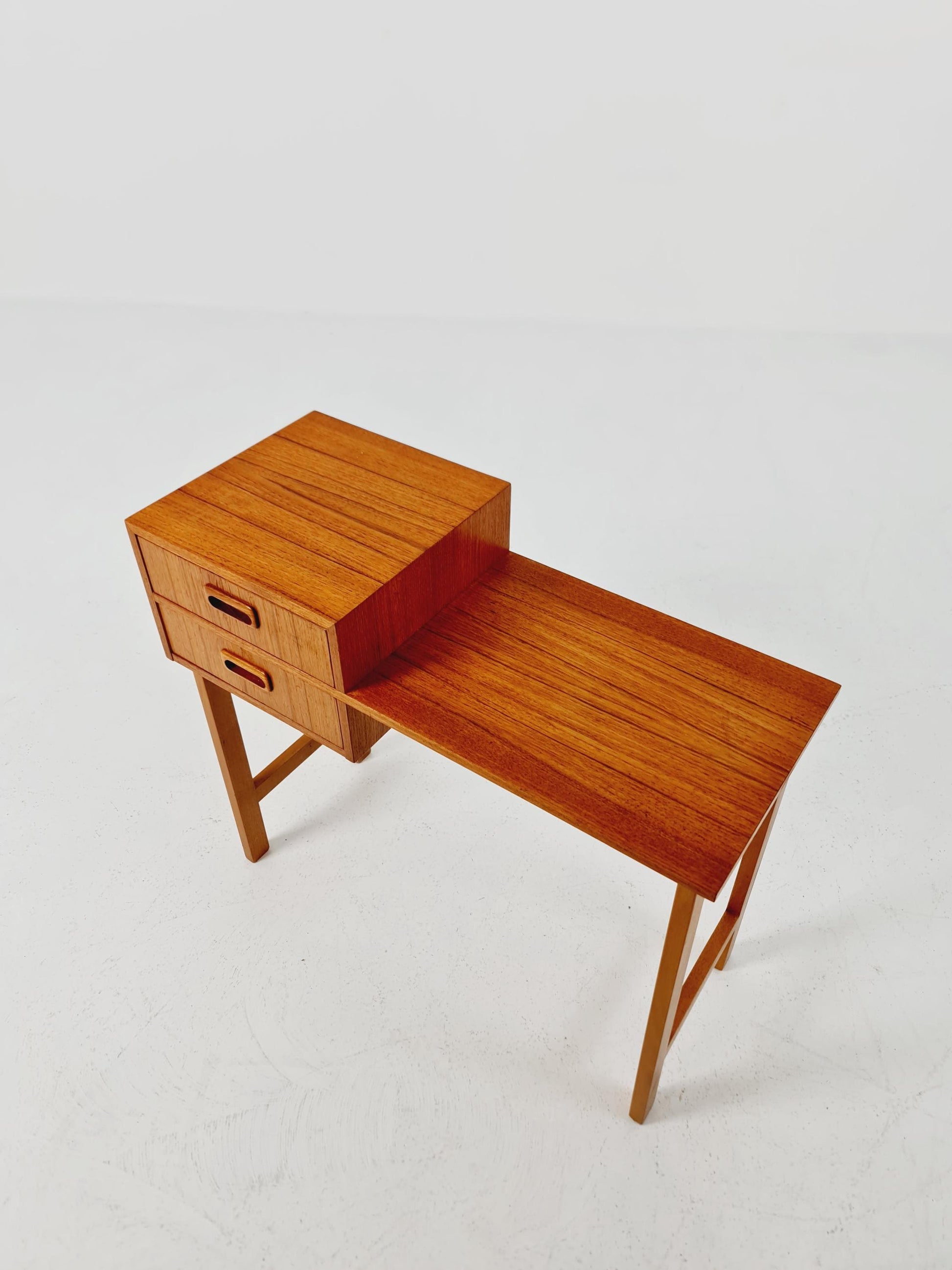 Midcentury Scandinavian Teak vintage Side table/ hallway/ Night stand, 1960s