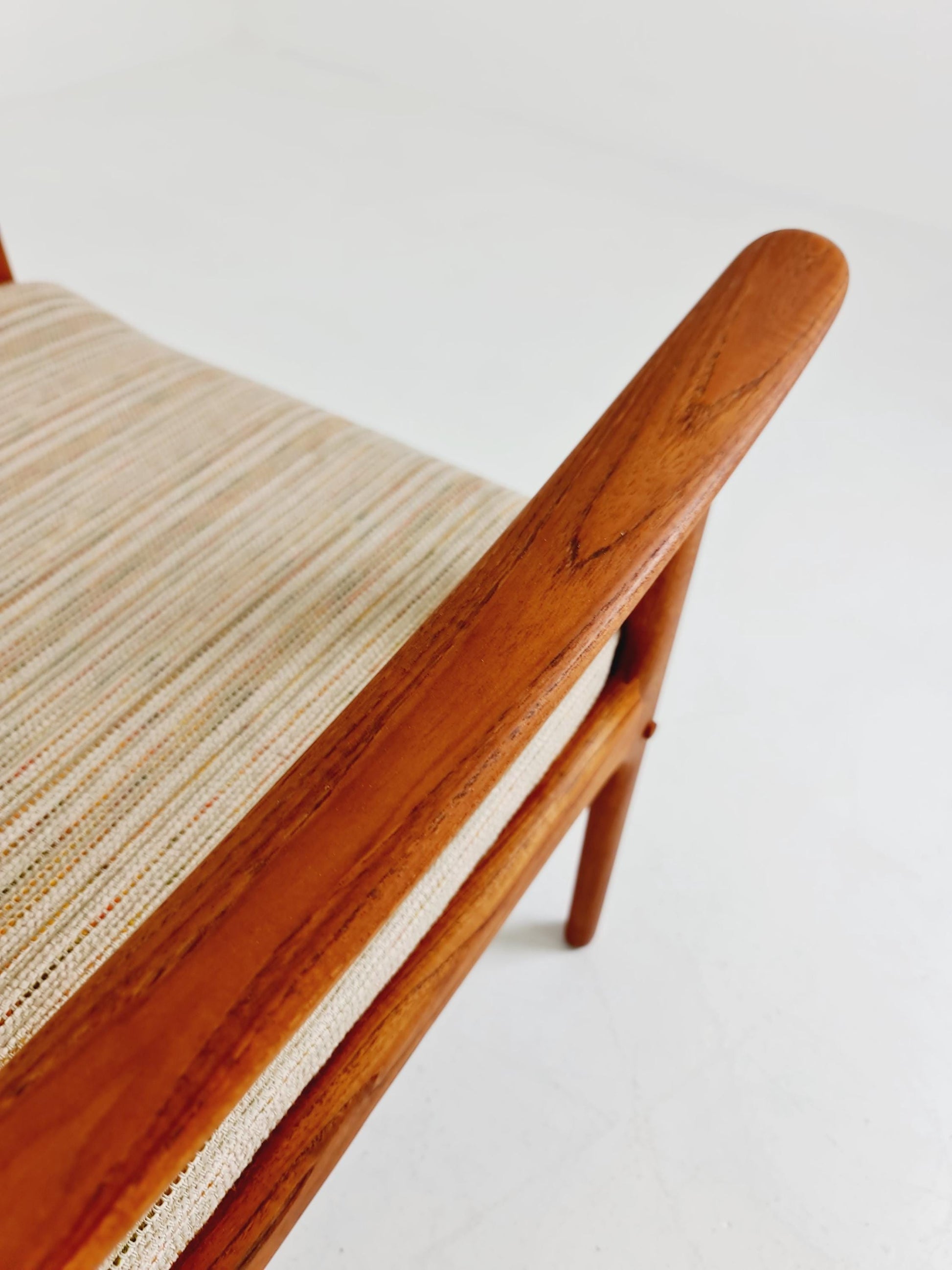 Mid-century Rare Danish teak lounge chair/ Easy chair by Ole Wanscher for Poul Jeppesens , 1960s Set of 2