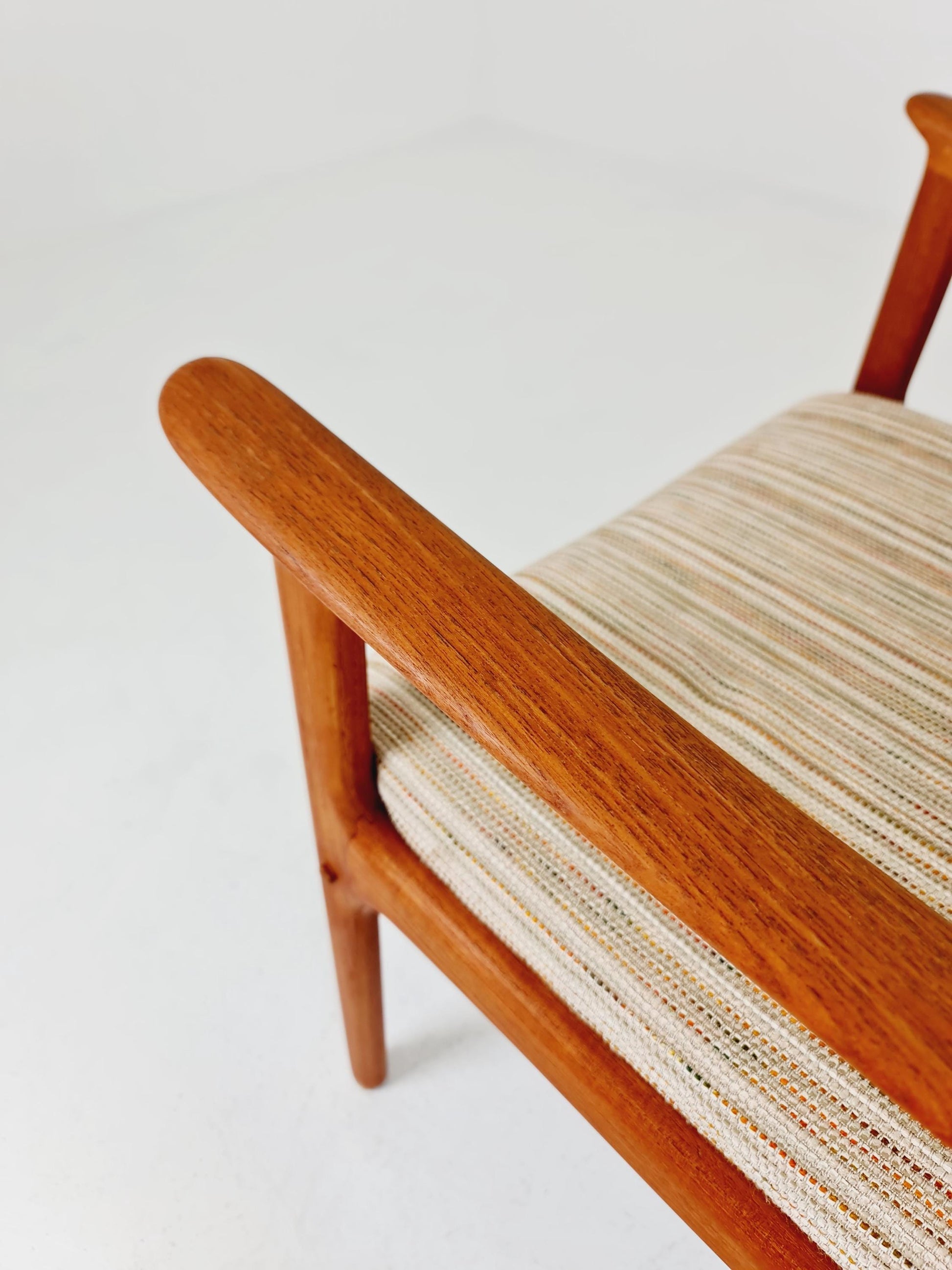 Mid-century Rare Danish teak lounge chair/ Easy chair by Ole Wanscher for Poul Jeppesens , 1960s Set of 2