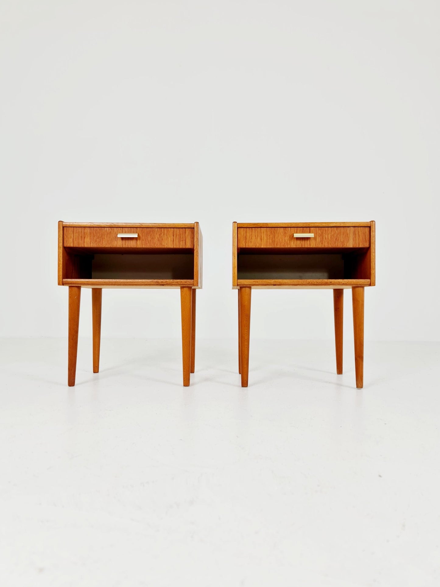 Mid century Danish teak side tables/ Bedside tables/ Nightstands, Denmark, 1960s, set of 2