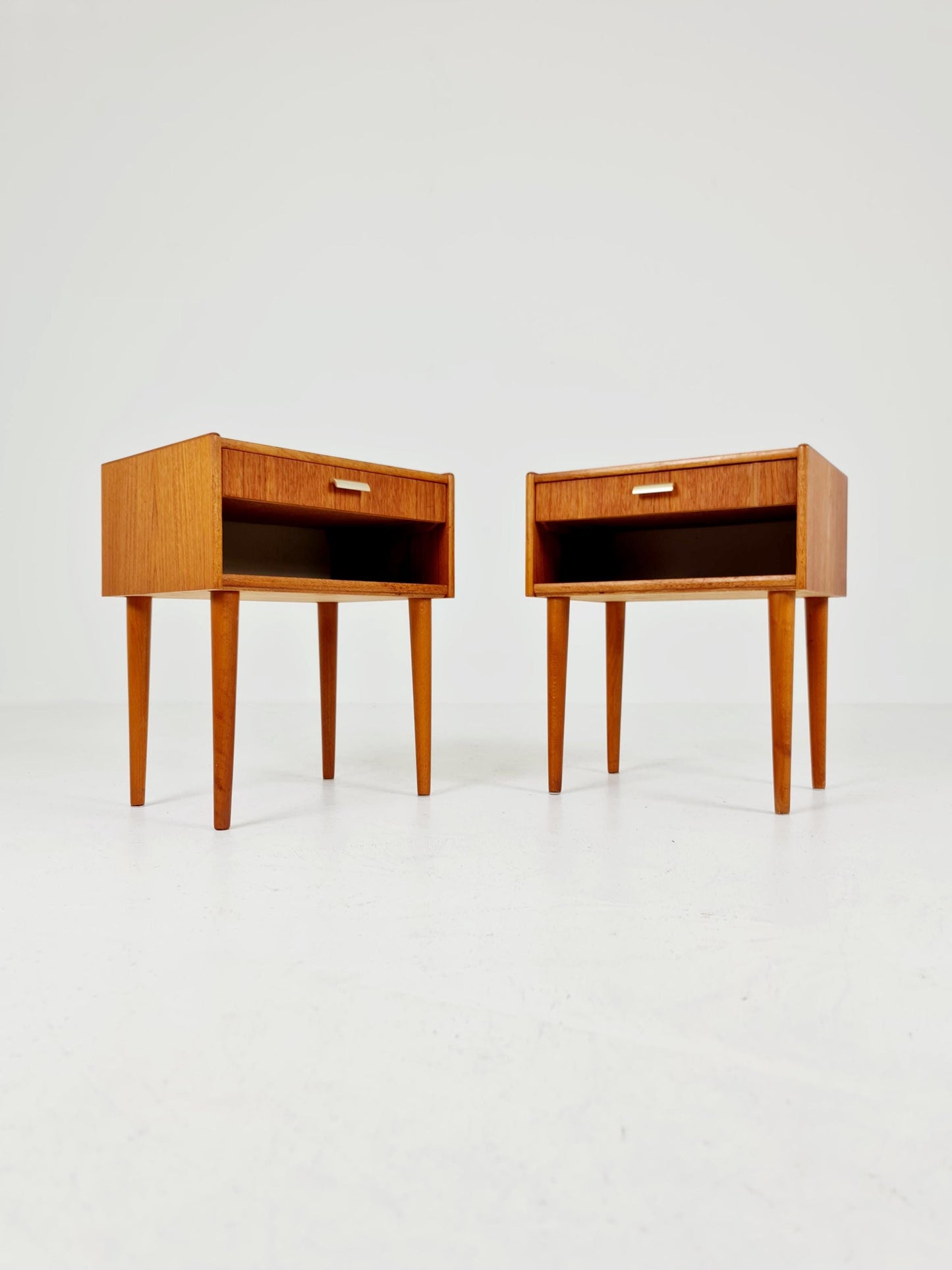 Mid century Danish teak side tables/ Bedside tables/ Nightstands, Denmark, 1960s, set of 2