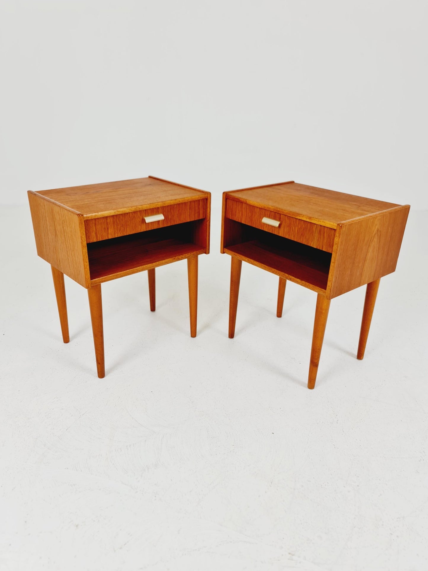 Mid century Danish teak side tables/ Bedside tables/ Nightstands, Denmark, 1960s, set of 2