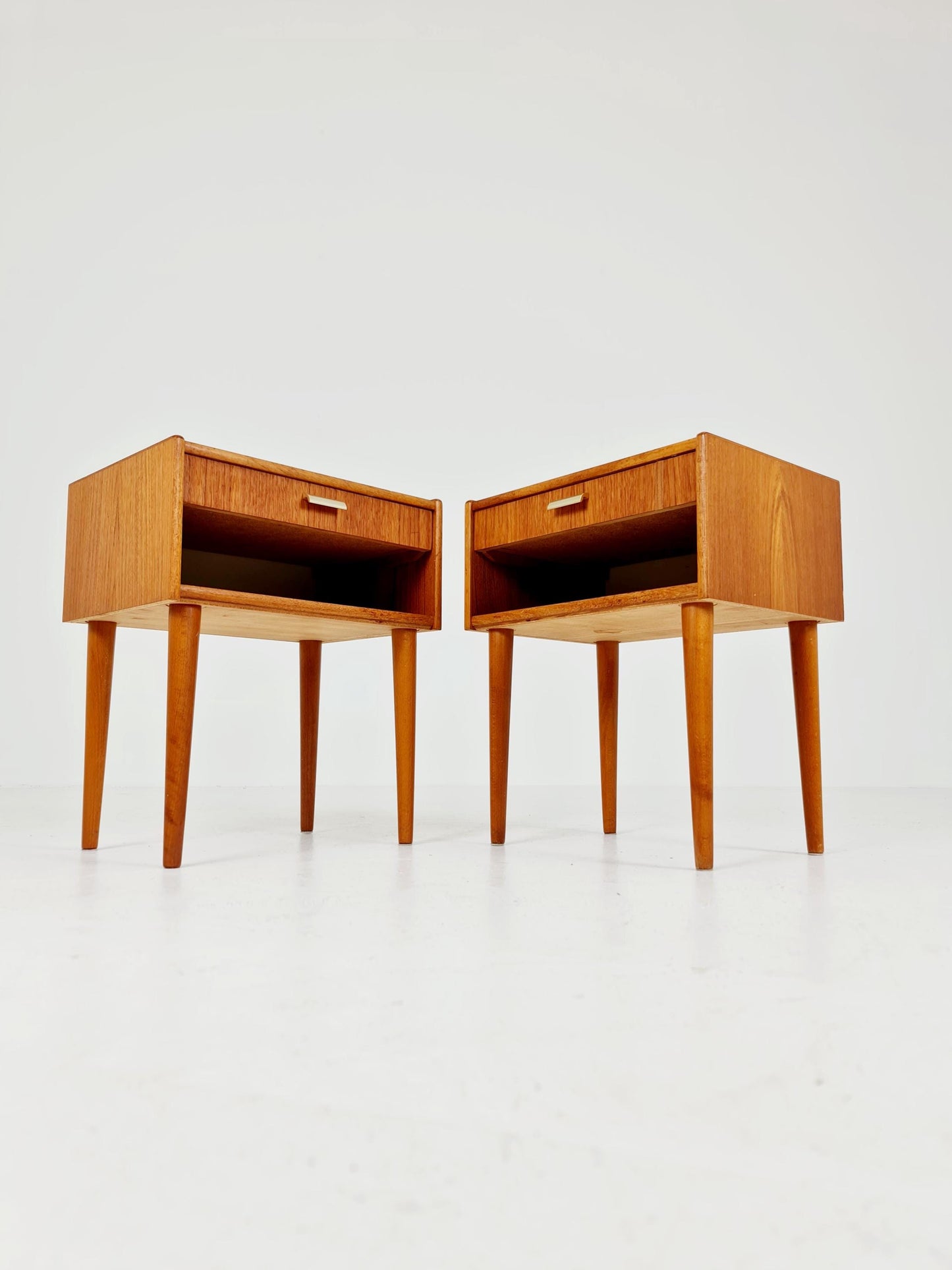Mid century Danish teak side tables/ Bedside tables/ Nightstands, Denmark, 1960s, set of 2