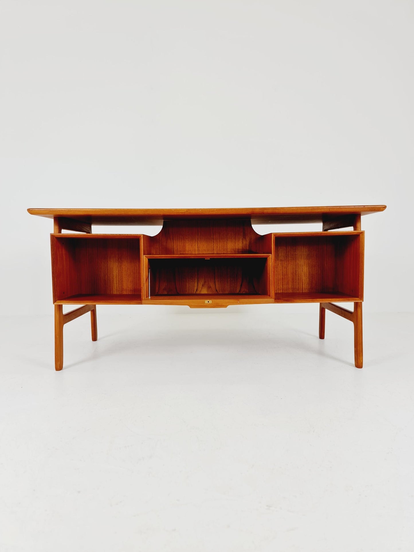 Danish teak desk, Executive Desk by Omann jun, Model No 75, 1960s