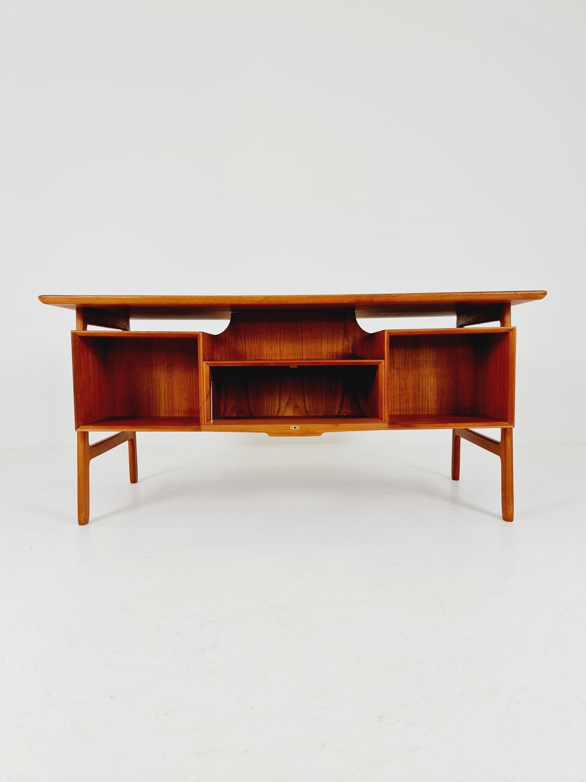 Danish teak desk, Executive Desk by Omann jun, Model No 75, 1960s