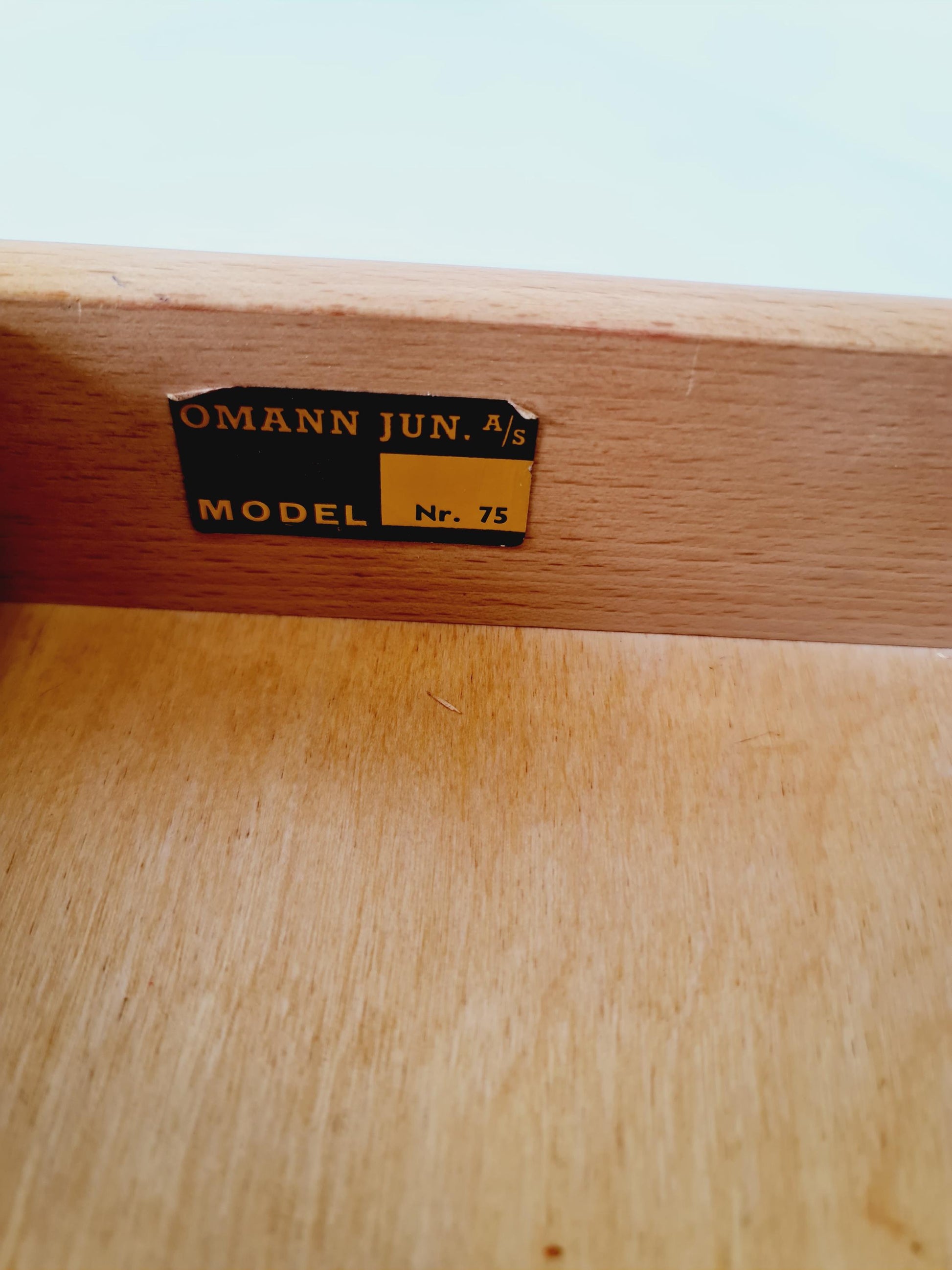 Danish teak desk, Executive Desk by Omann jun, Model No 75, 1960s